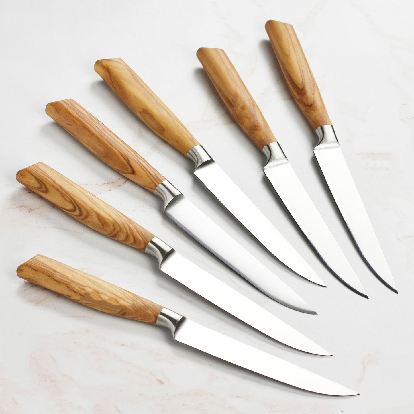 Messermeister Oliva Elite 6 Piece Steak Knife Set with Pouch