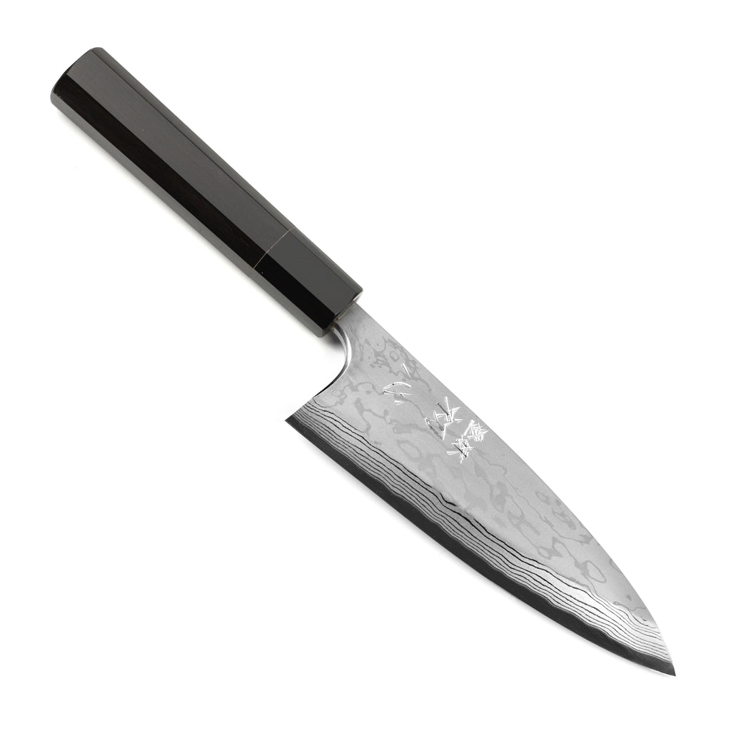 Hatsukokoro x Yauji Aogami #2 Damascus 6.5" Single Bevel Deba