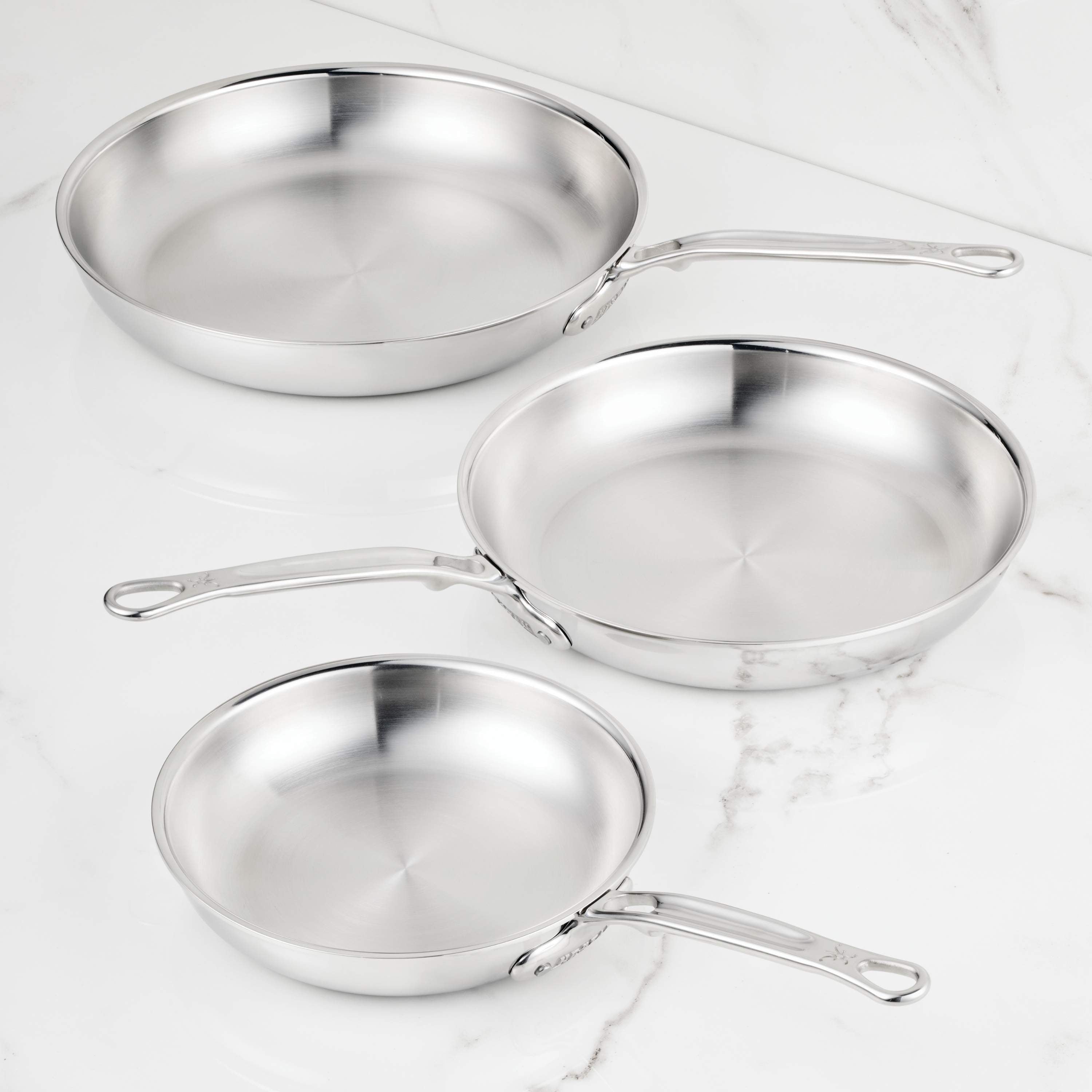 Hestan ProBond Luxe 3 Piece Stainless Steel Skillet Set