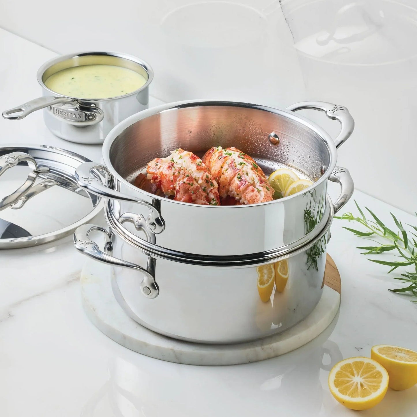 Hestan ProBond Luxe 3-quart Stainless Steel Soup Pot & Steamer Set