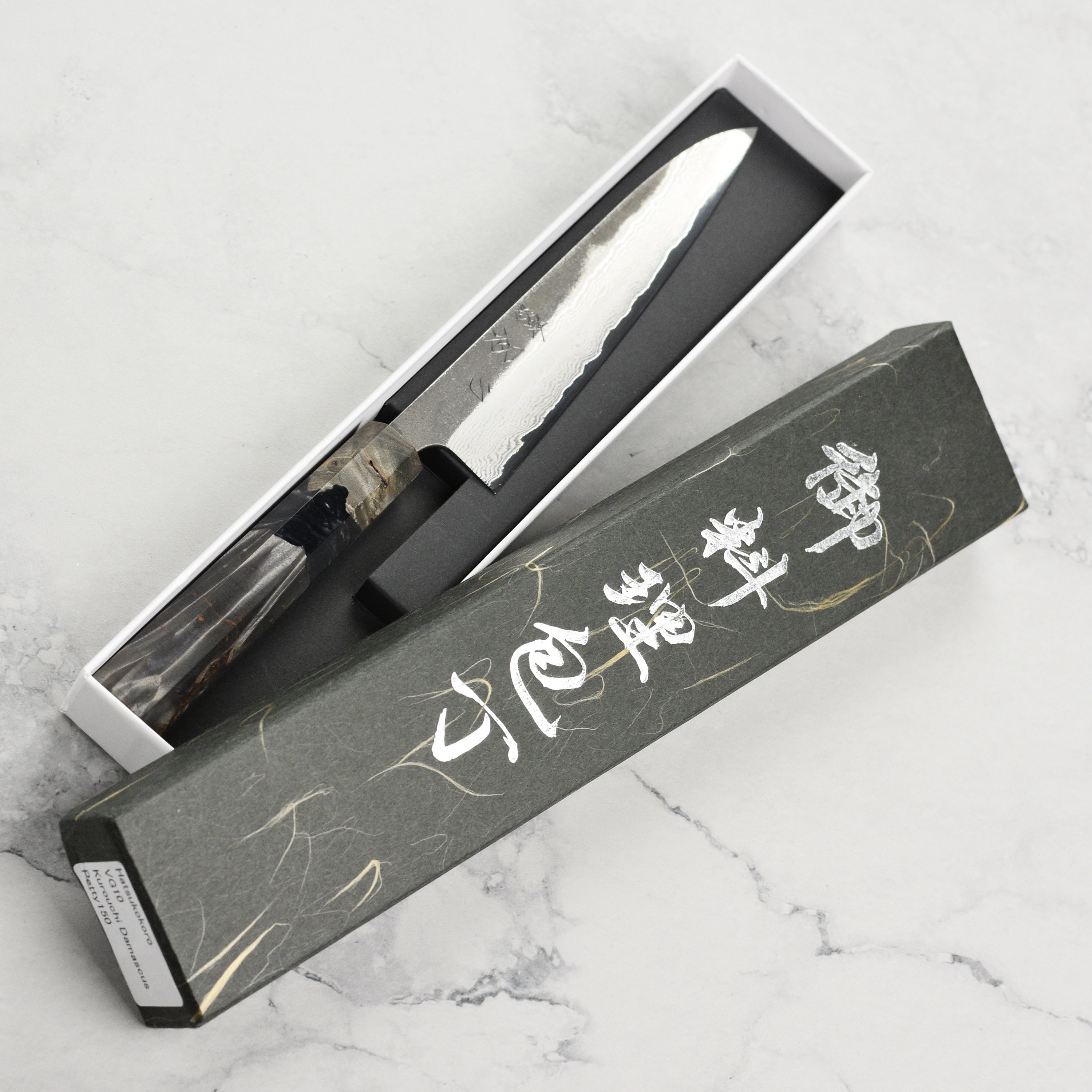 Hatsukokoro Atelier Kurouchi Damascus 5.9" Petty