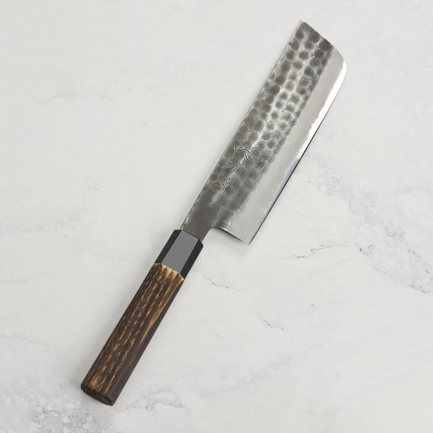 Hinoura Shirogami #2 Kurouchi Tsuchime 7" Nakiri