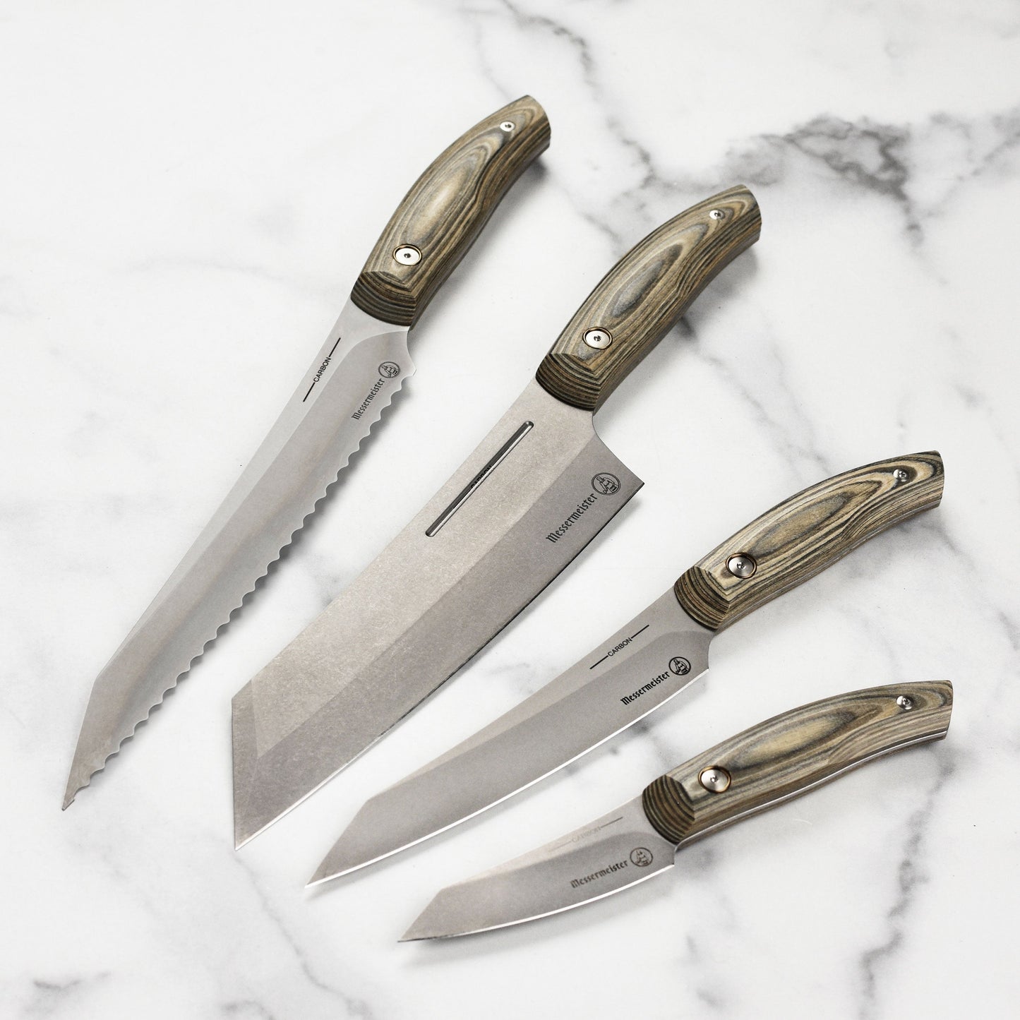 Messermeister Carbon 5 Piece Magnetic Knife Block Set