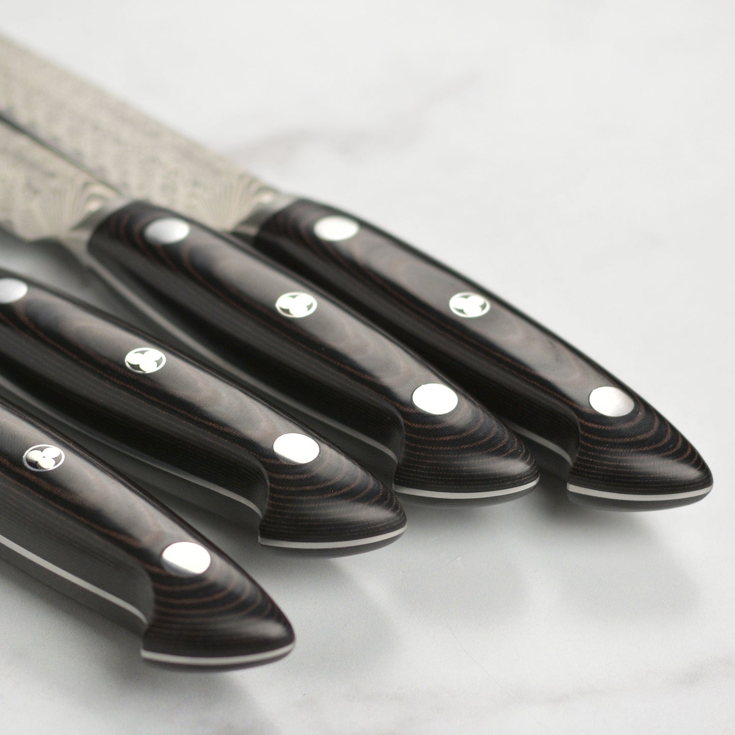 Kramer Stainless Damascus 4 Piece Steak Knife Set with Presentation Chest
