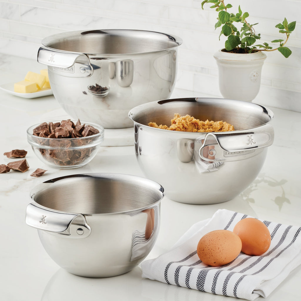 Hestan Stainless Steel 3 Piece Mixing Bowl Set