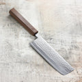 Masutani VG1 Hammered 6.7" Tall Nakiri, Octagonal Walnut Handle