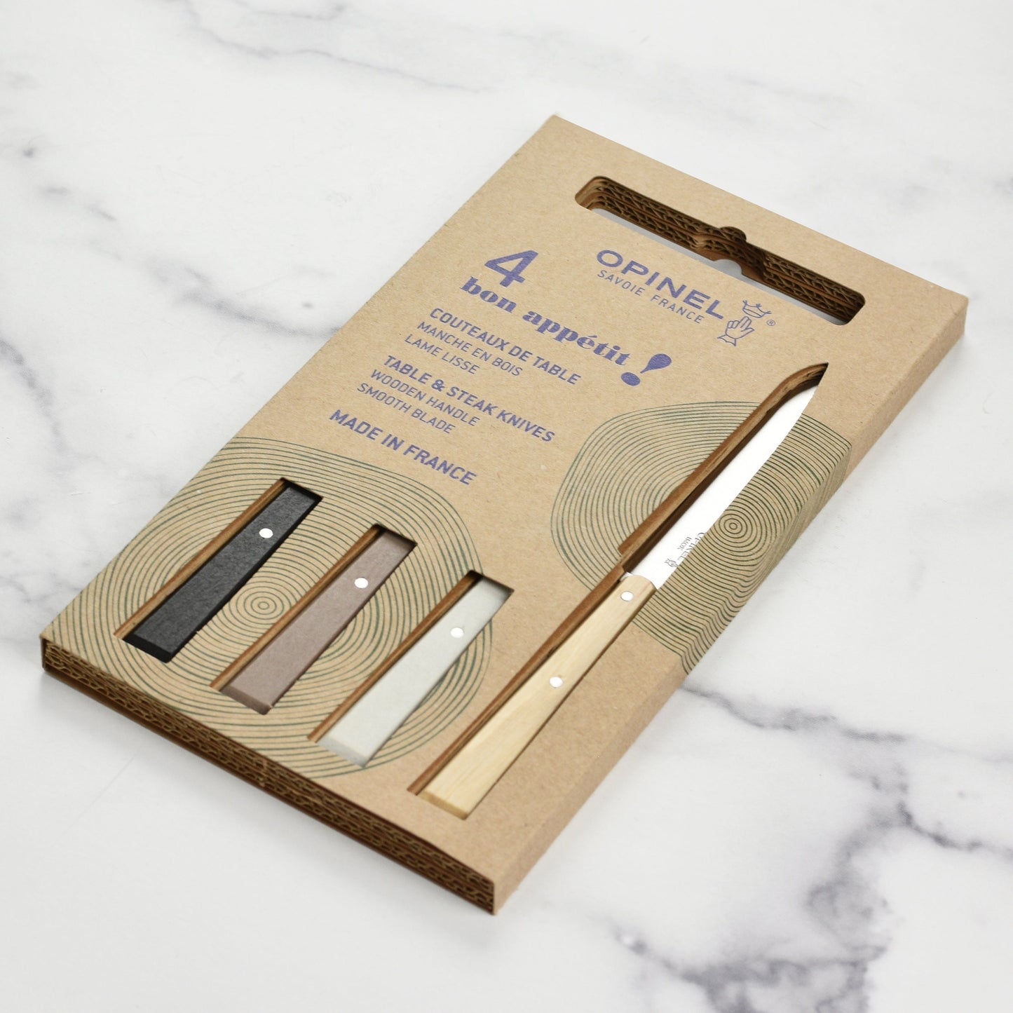 Opinel Bon Appetit 4 Piece Mineral Steak Knife Set