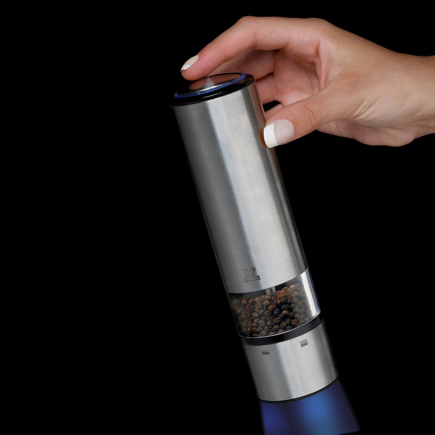 Peugeot Elis Sense 8" Stainless Steel Electric Salt & Pepper Mill Set
