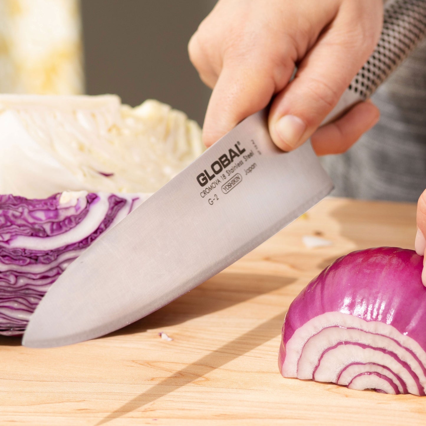 Global 8" Chef's Knife with Water Stone Sharpener