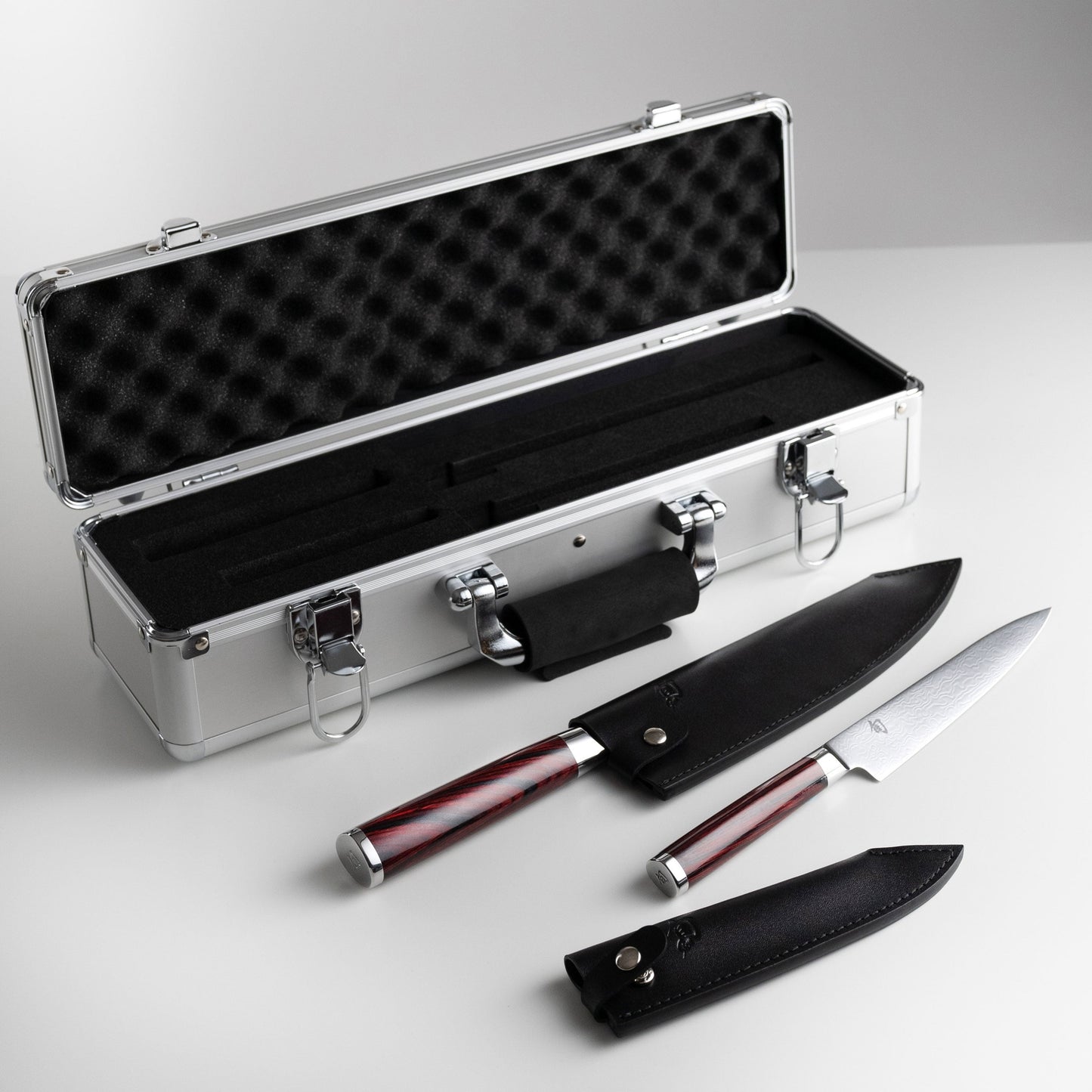 Shun Kohen Dual Core Chef's & Utility Knife Set with Sheaths & Case