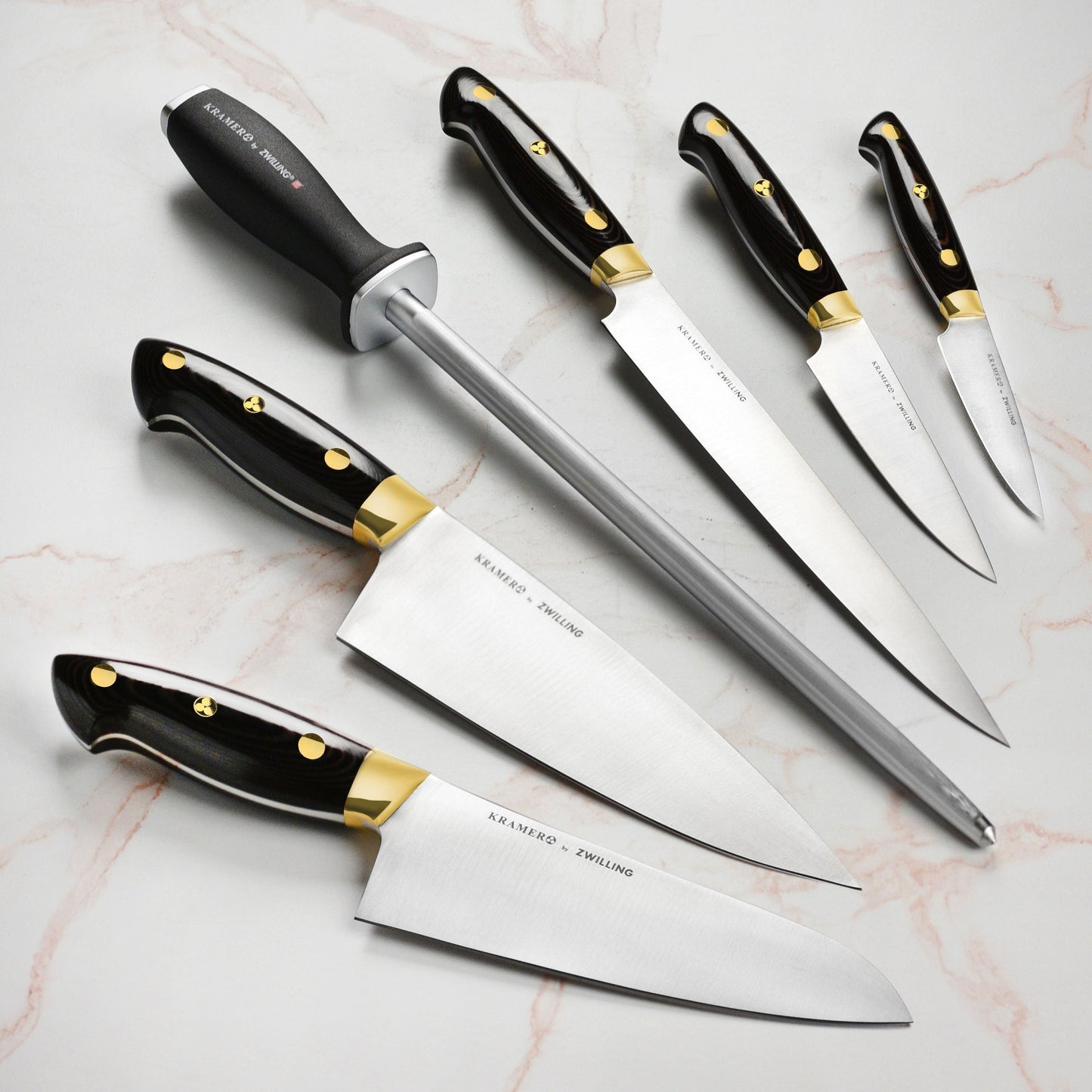 Kramer Carbon 2.0 7 Piece Magnetic Easel Knife Block Set