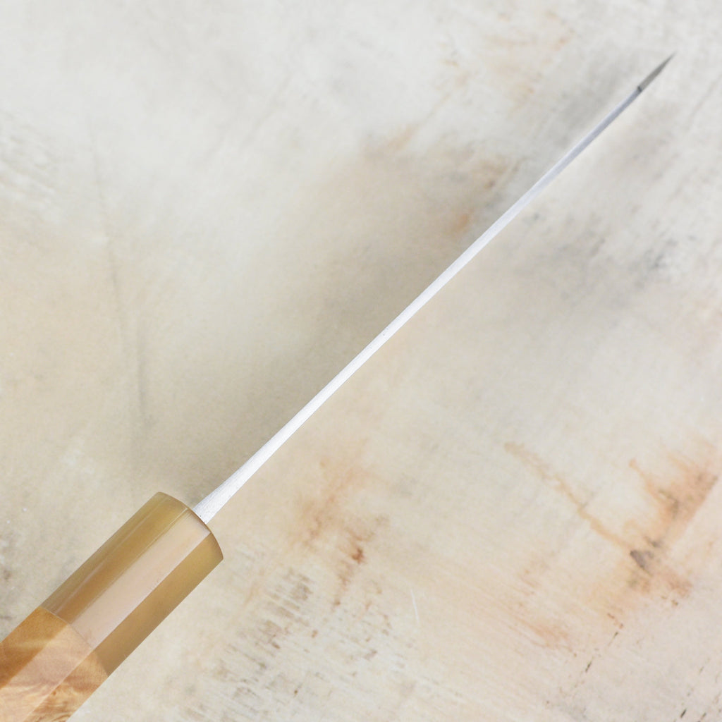 Shiro Kamo Shirogami #2 Damascus 5.1" Ko-Bunka