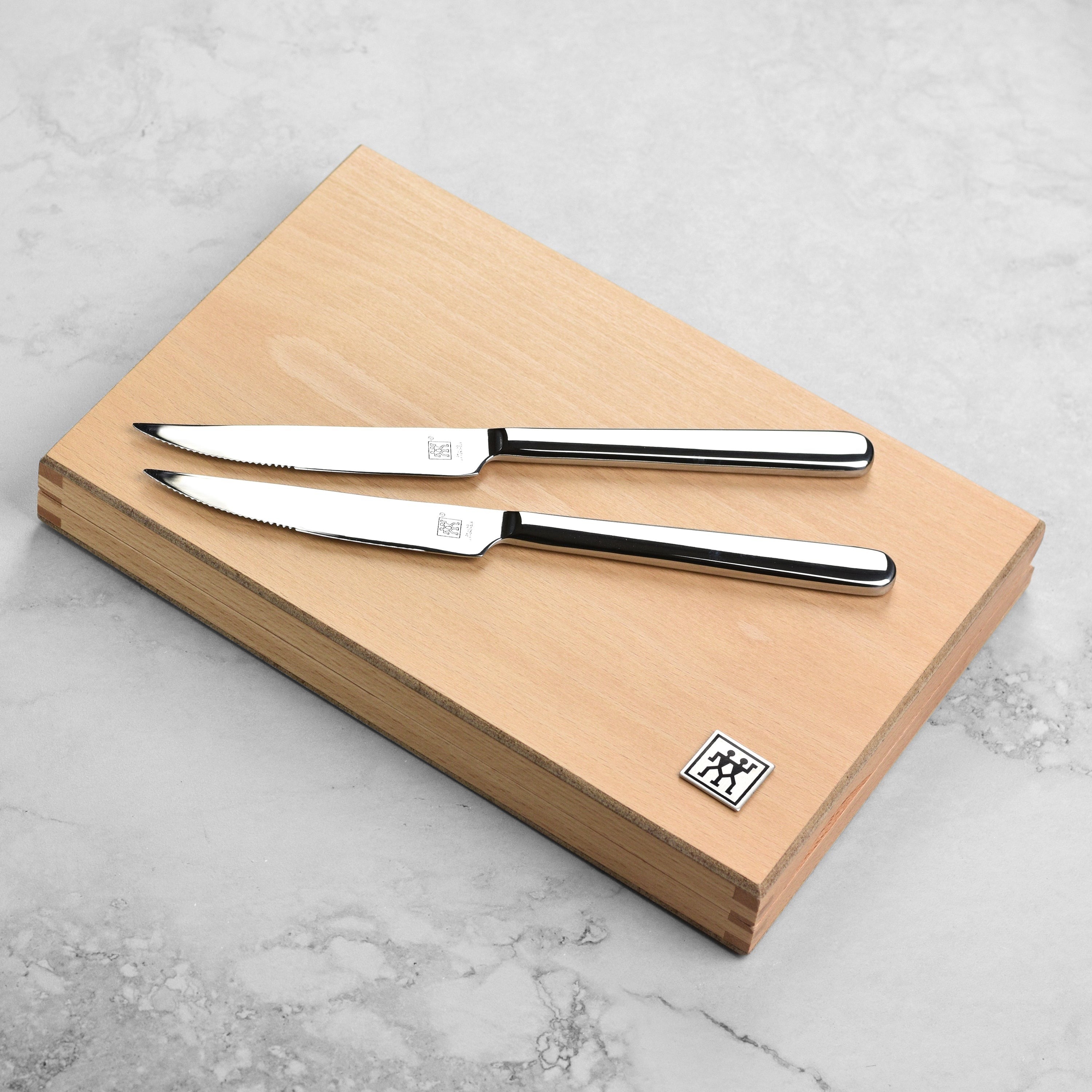 Zwilling 8 Piece Contemporary Stainless Steel Steak Knife Set with Case