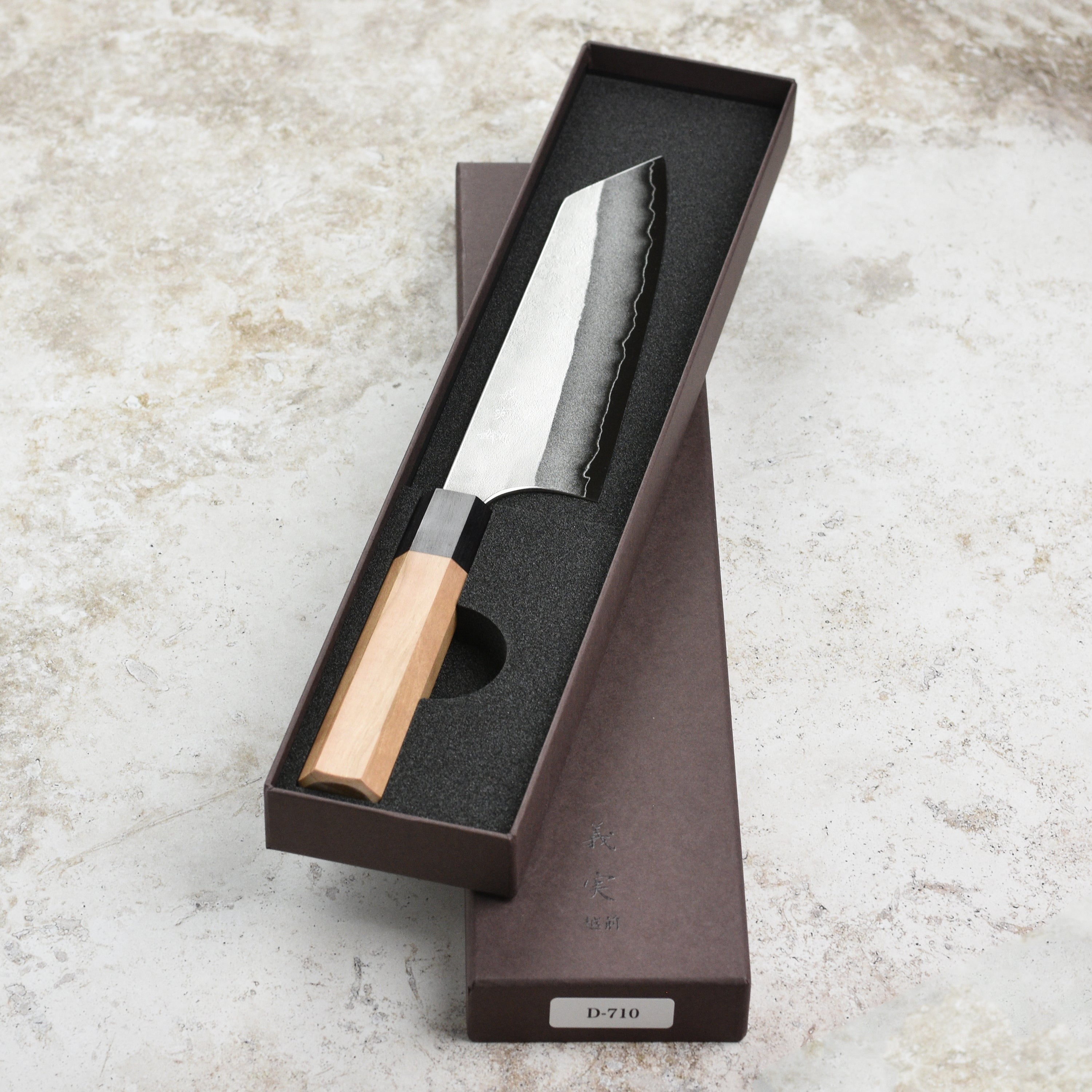 Yoshimi Kato Ginsan Nashiji Stainless Clad 6.7" Bunka