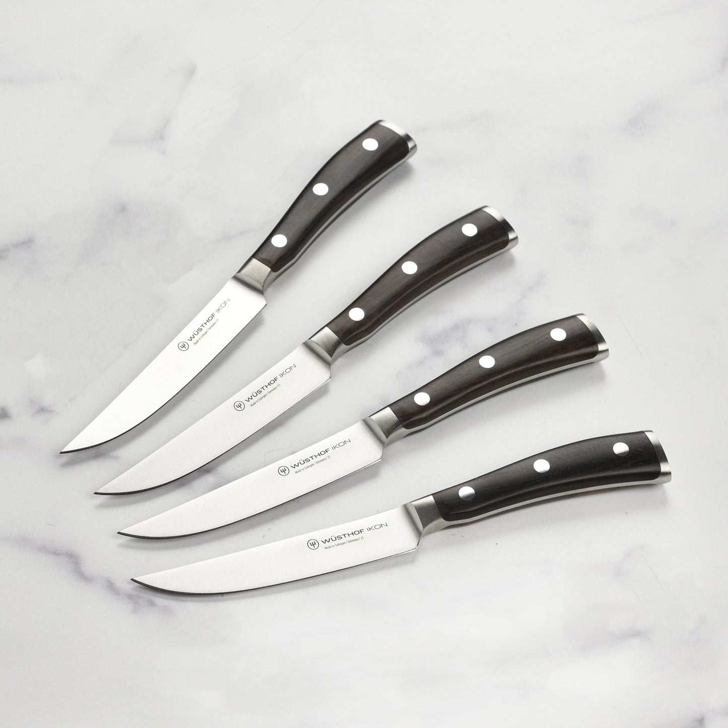 Wusthof Ikon Blackwood 4 Piece Steak Knife Set with Wood Case