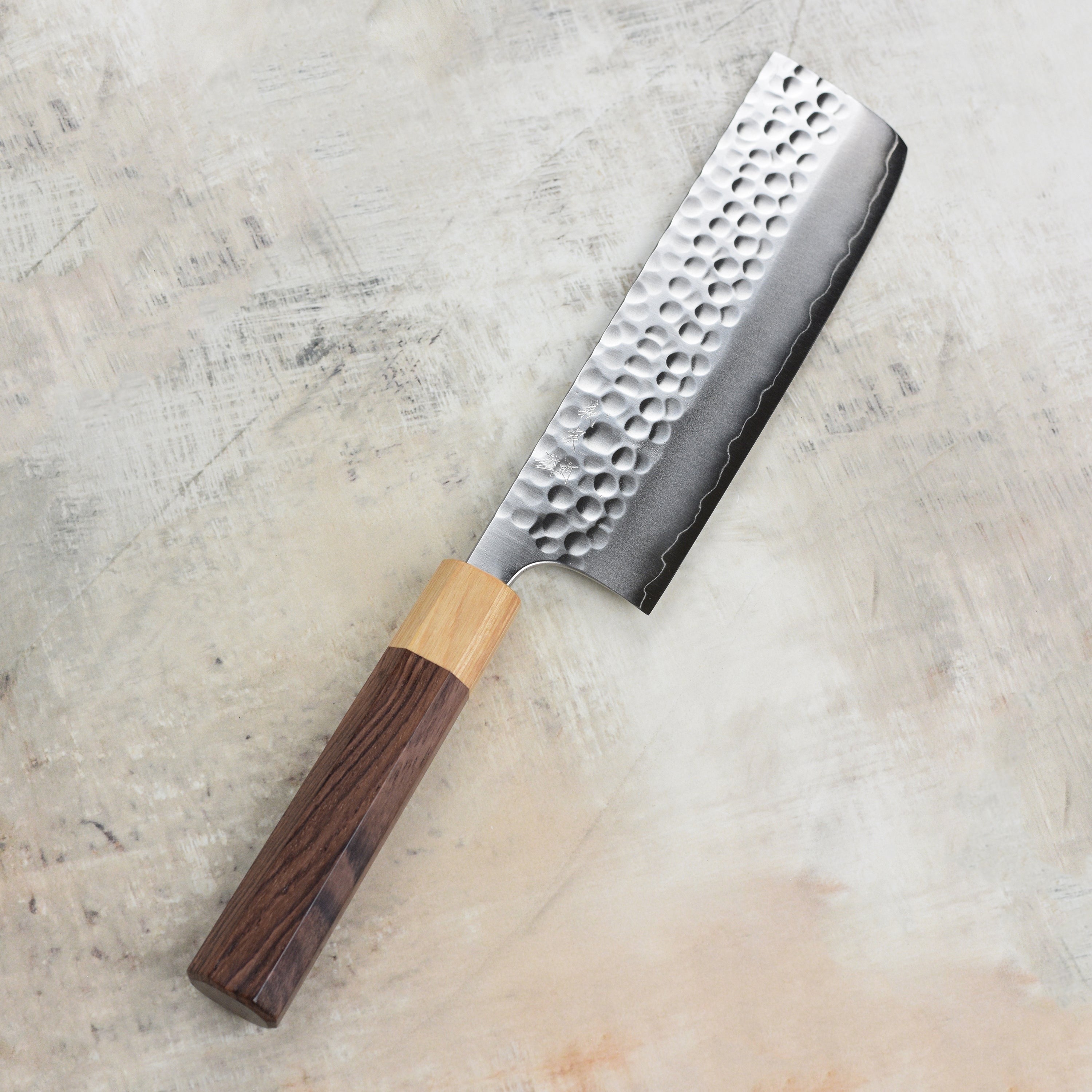 Yoshimi Kato Forged Ginsan Stainless Clad 6.5" Nakiri