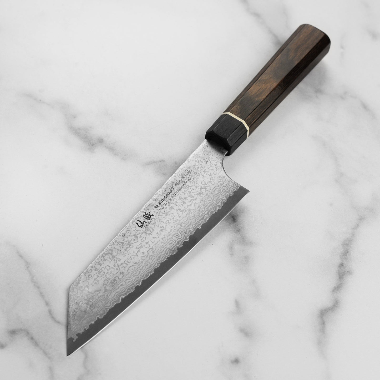 Senzo Black Damascus 6.5" Bunka Knife