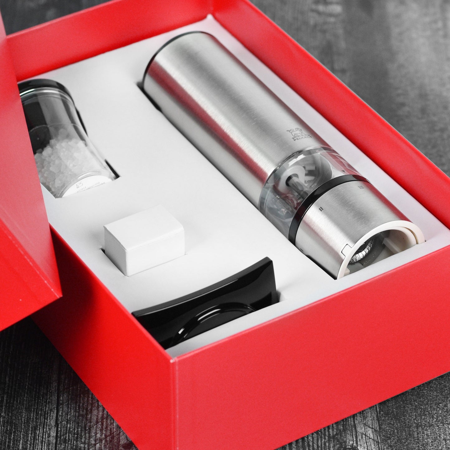 Peugeot Elis Sense 8" Stainless Steel Electric Salt Mill