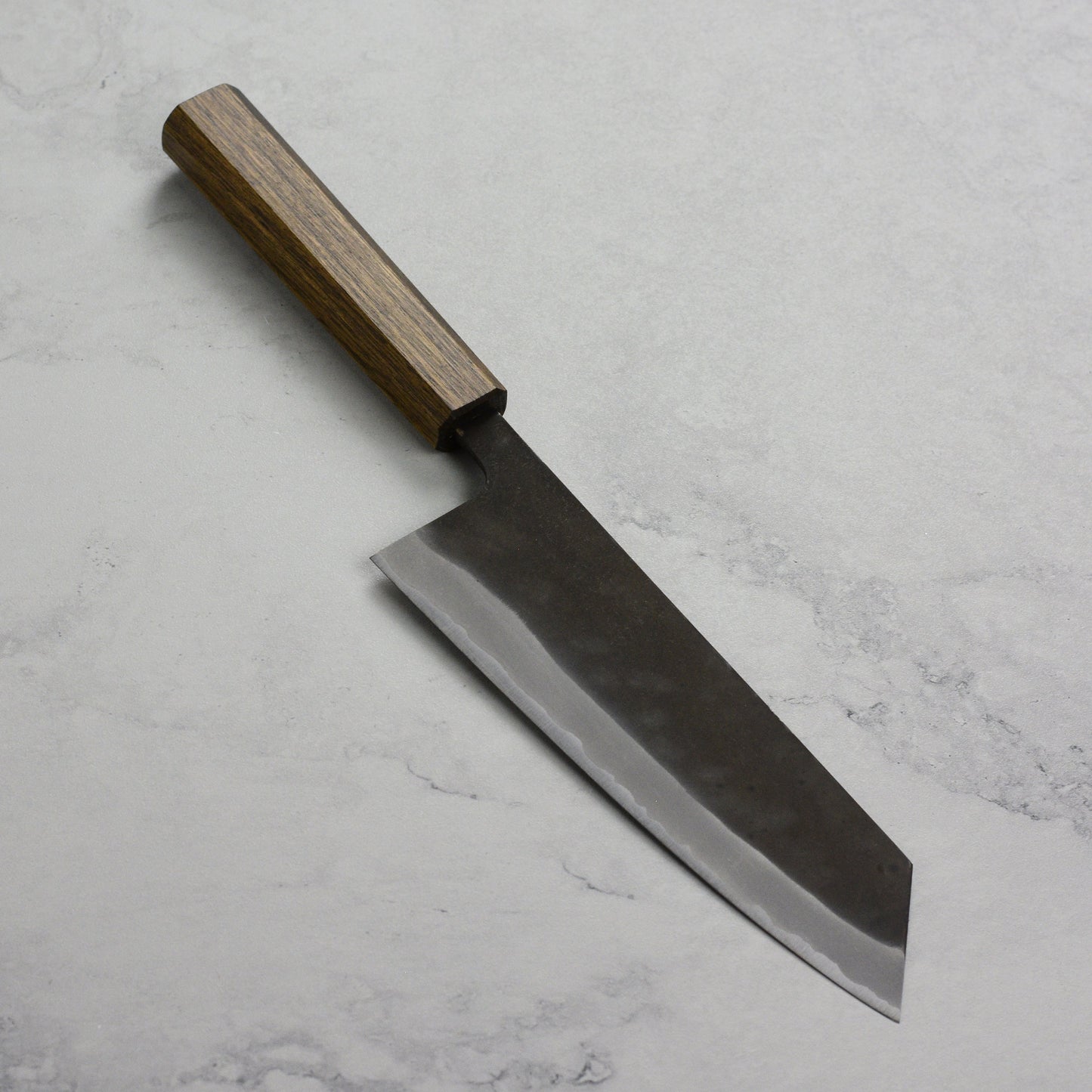 Shiro Kamo Aogami Super Kurouchi Stainless Clad 7" Bunka
