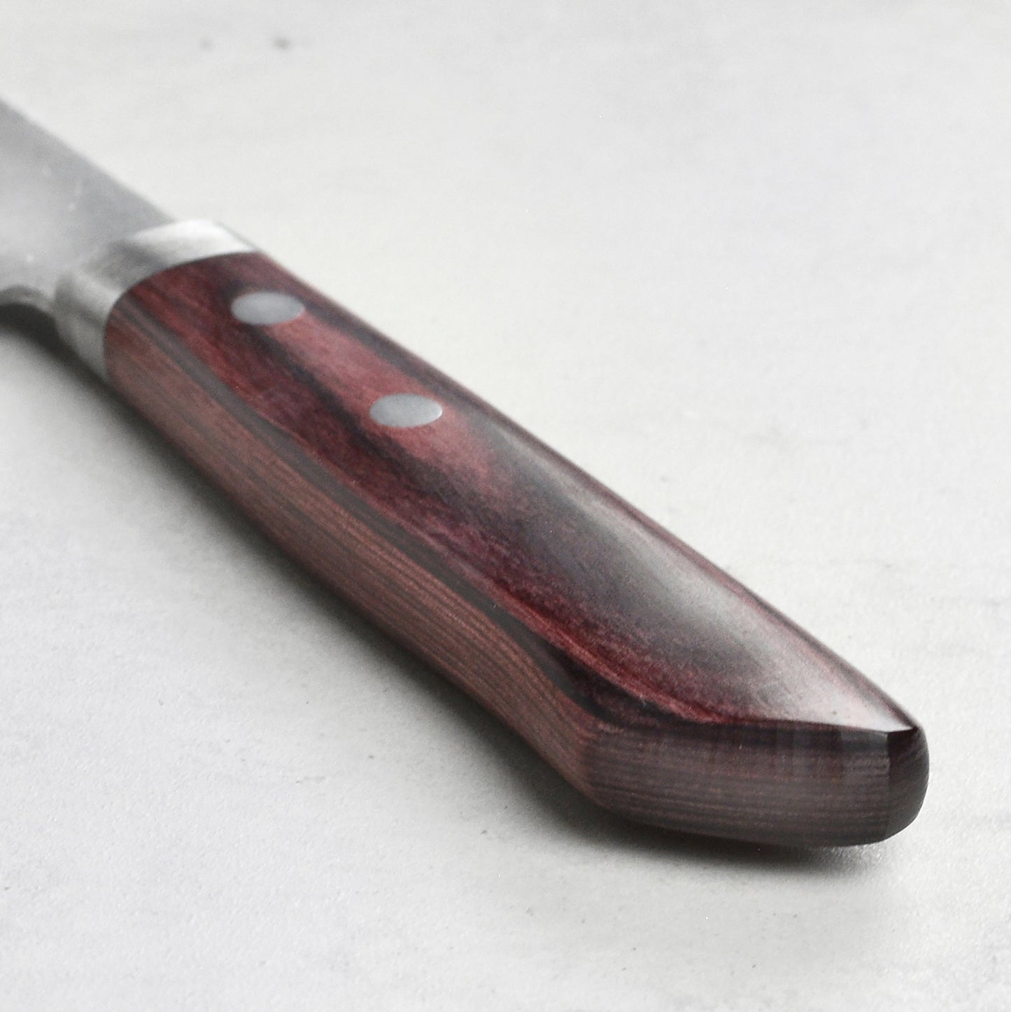 Masutani VG10 Damascus Nashiji 7" Gyuto, Red Handle