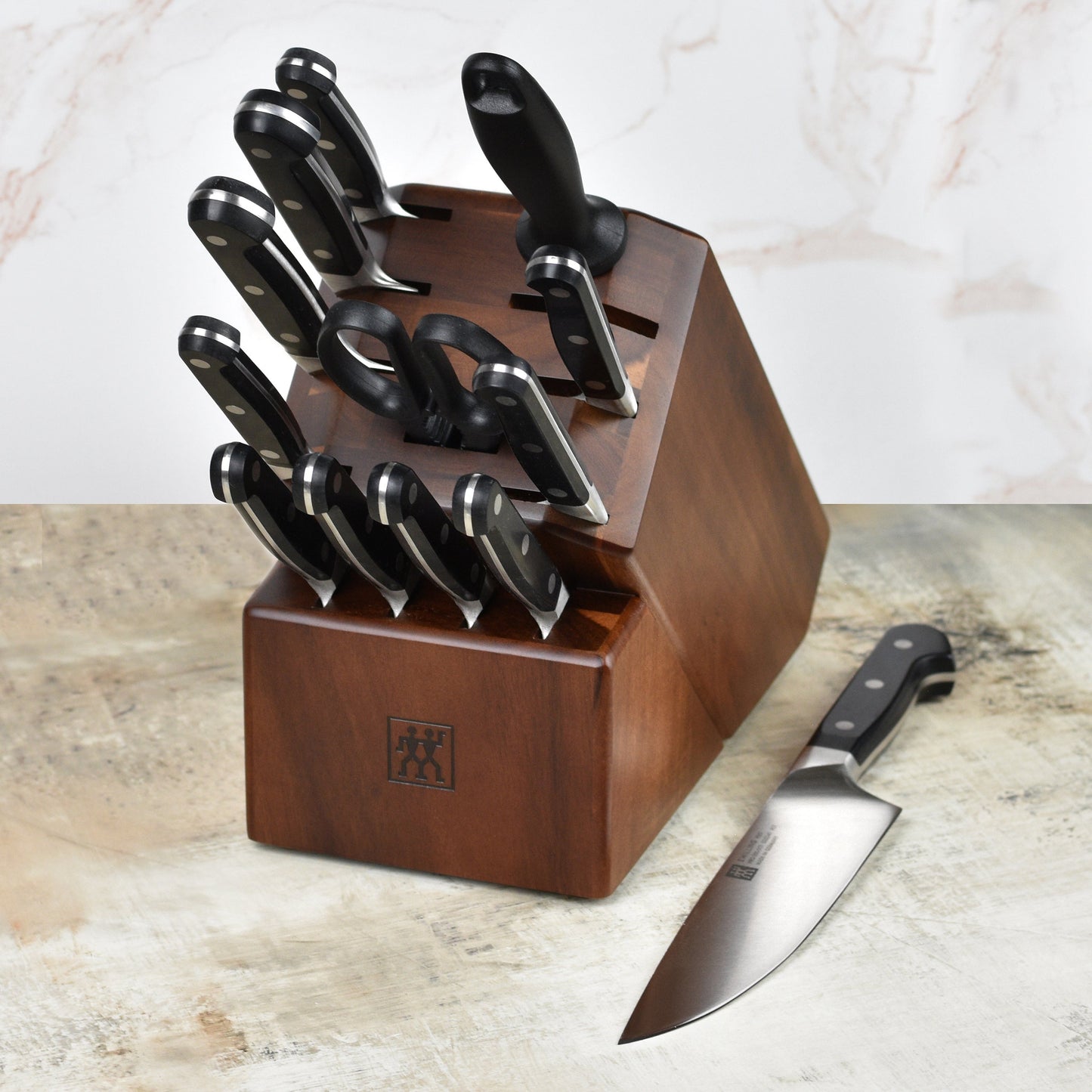 Zwilling Pro 14 Piece Acacia Knife Block Set