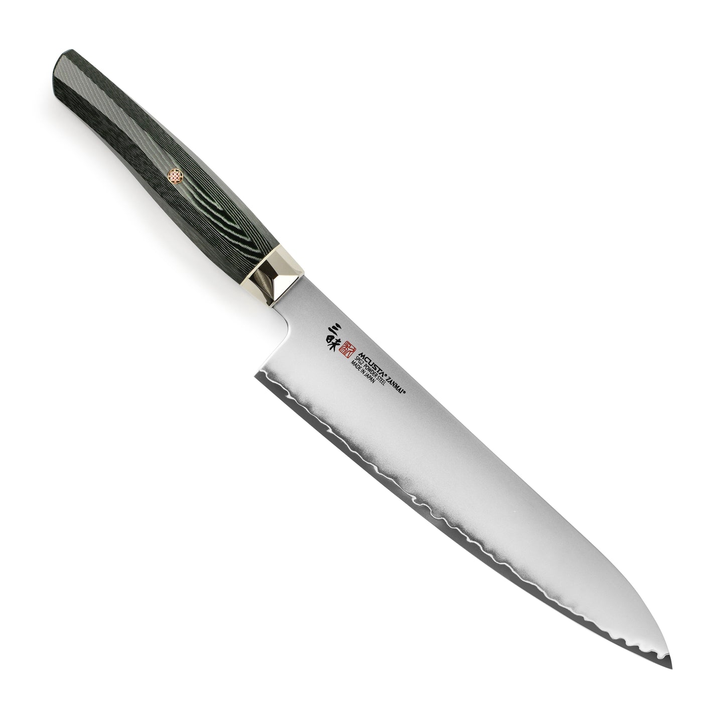 Zanmai Revolution SG2 8.25" Gyuto with Green Micarta Handle