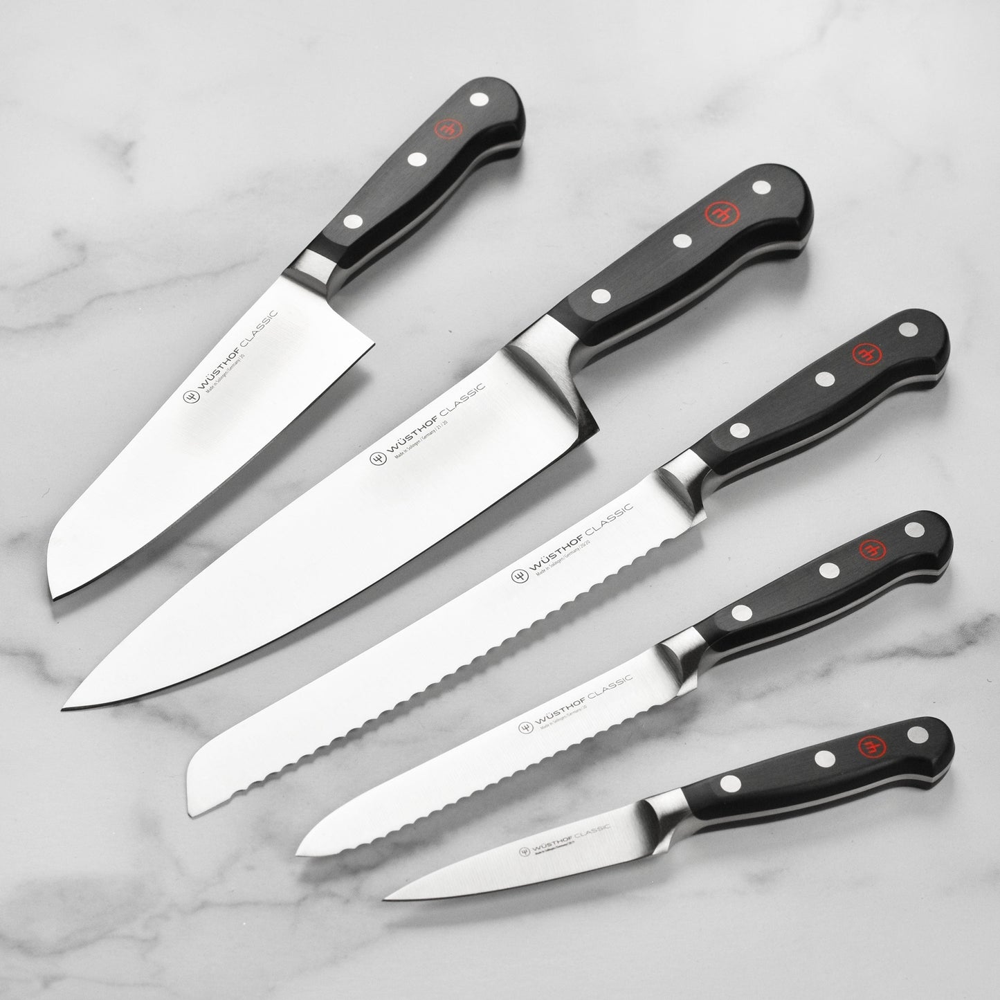 Wusthof Classic 7 Piece Acacia Slim Knife Block Set