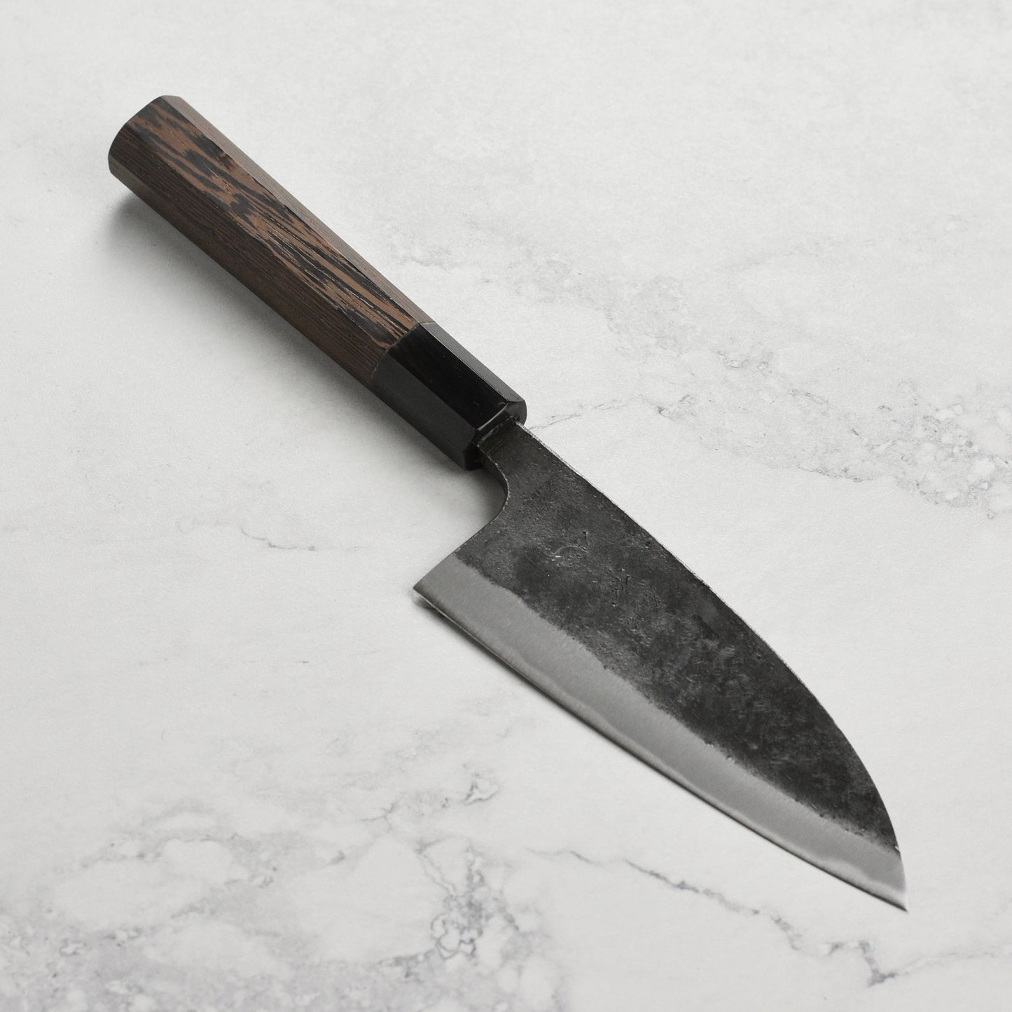 Hatsukokoro Kurokaze Aogami #2 Kurouchi 5.9" Double Bevel Deba, Wenge