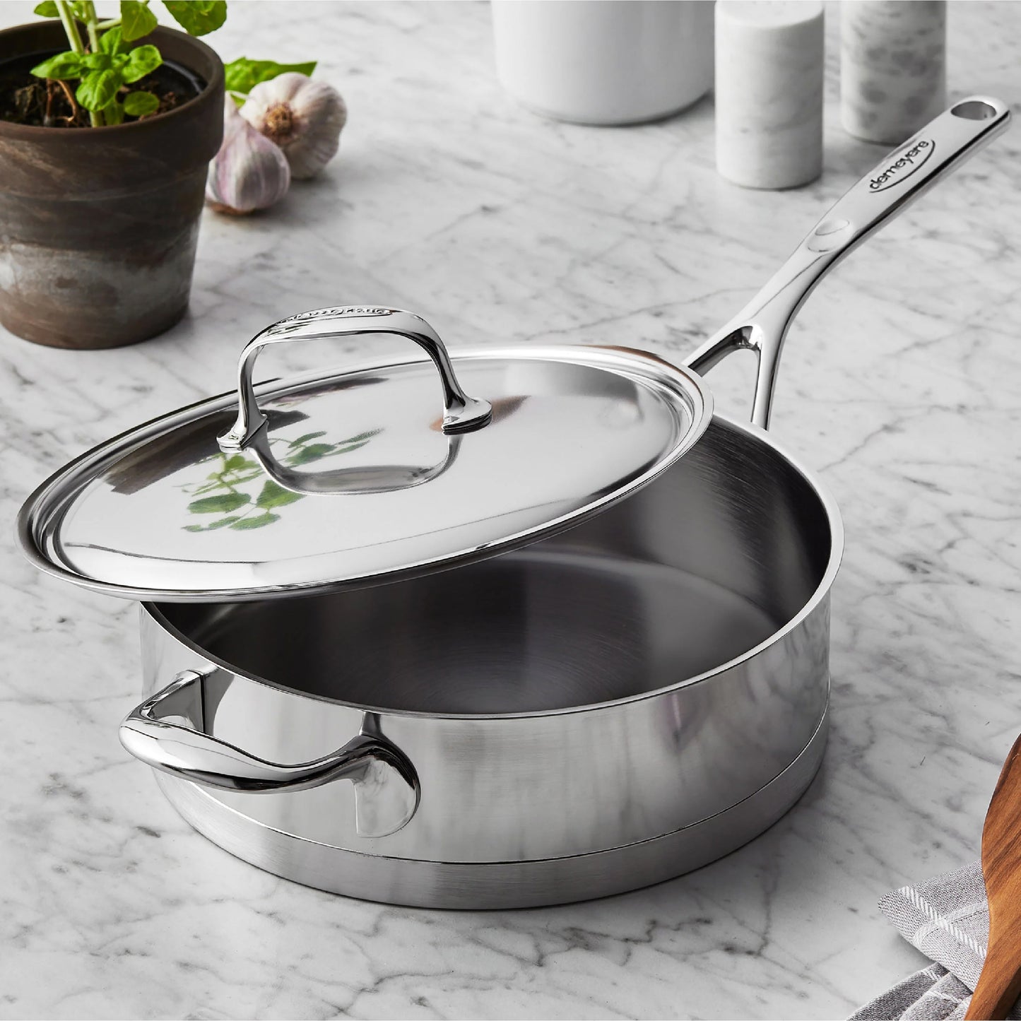 Demeyere Atlantis 3-quart Stainless Steel Saute Pan