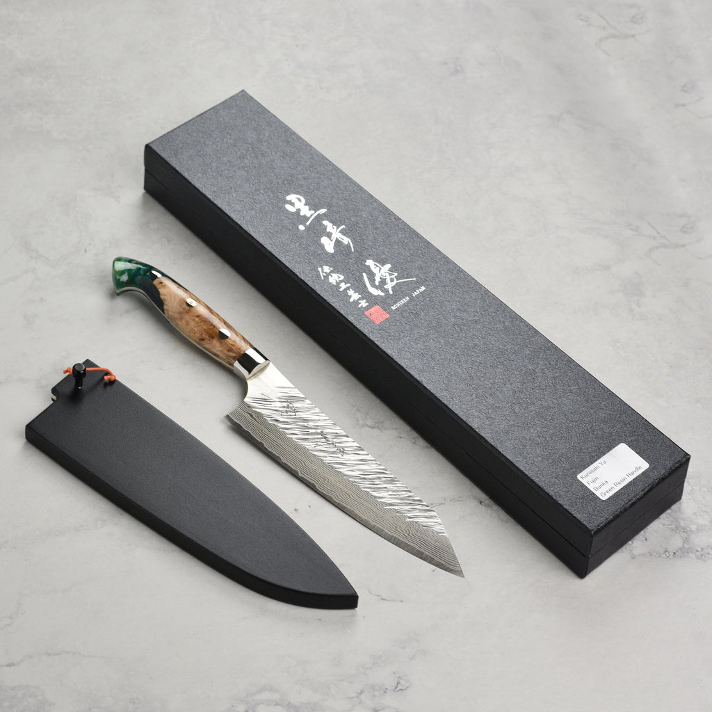 Kurosaki Fujin Forged SG2 Damascus 6.7" Bunka with Saya