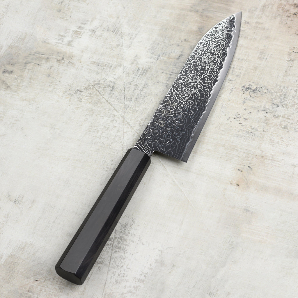 Hatsukokoro Ryuhyo SG2 Kurozome Damascus 7" Santoku