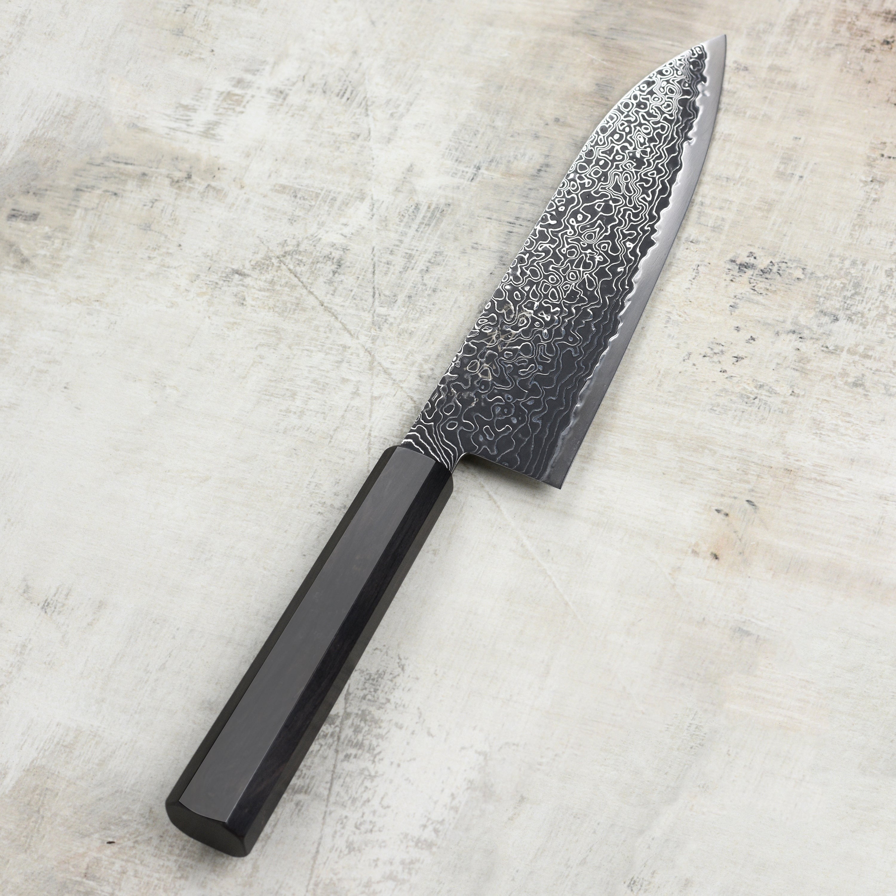 Hatsukokoro Ryuhyo SG2 Kurozome Damascus 7" Santoku