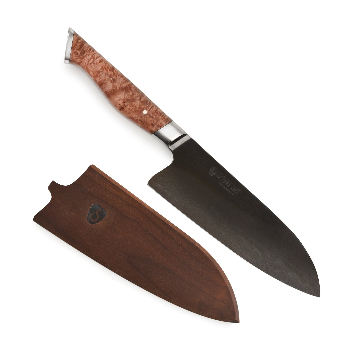 Steelport Carbon Steel 6" Chef's Knife with Oregon Maple Magnetic Sheath