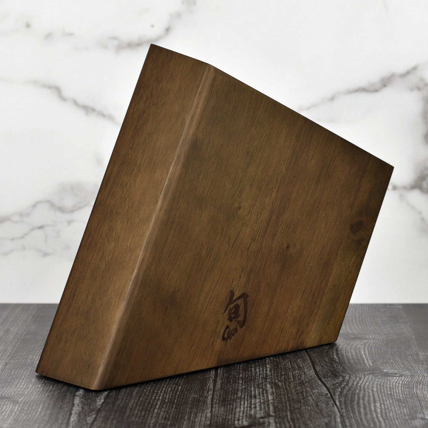 Shun 8 Slot Angled Knife Block, Walnut Finish