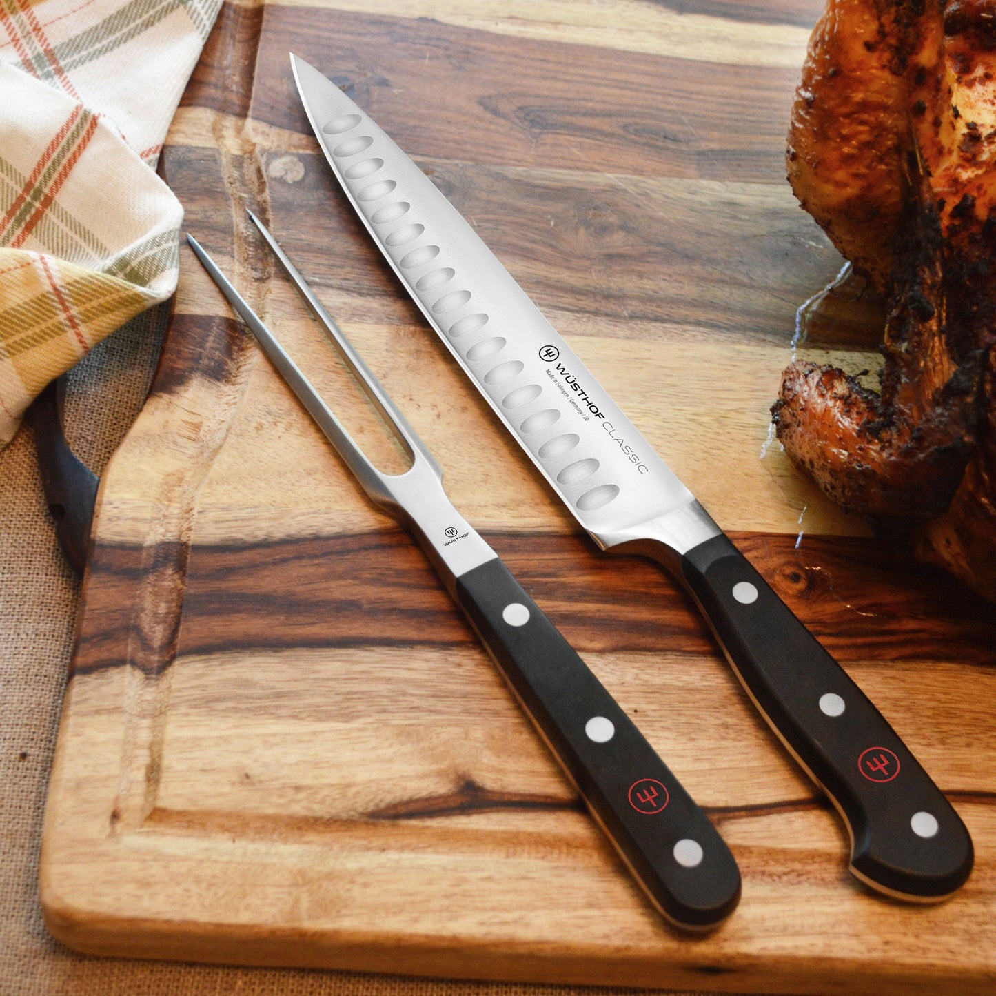 Wusthof Classic 2 Piece Hollow Edge Carving Set