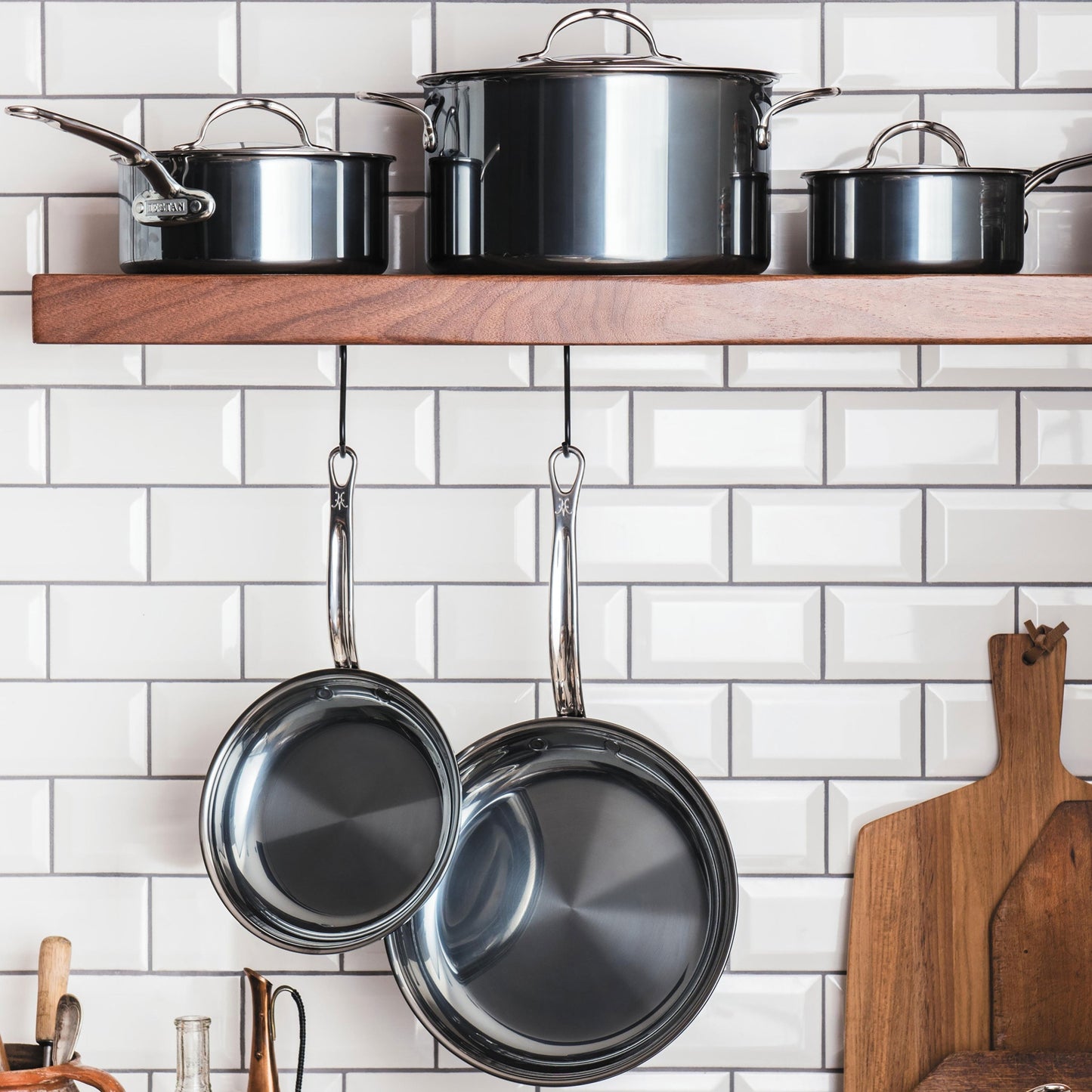 Hestan NanoBond 17 Piece Titanium Stainless Steel Cookware Set