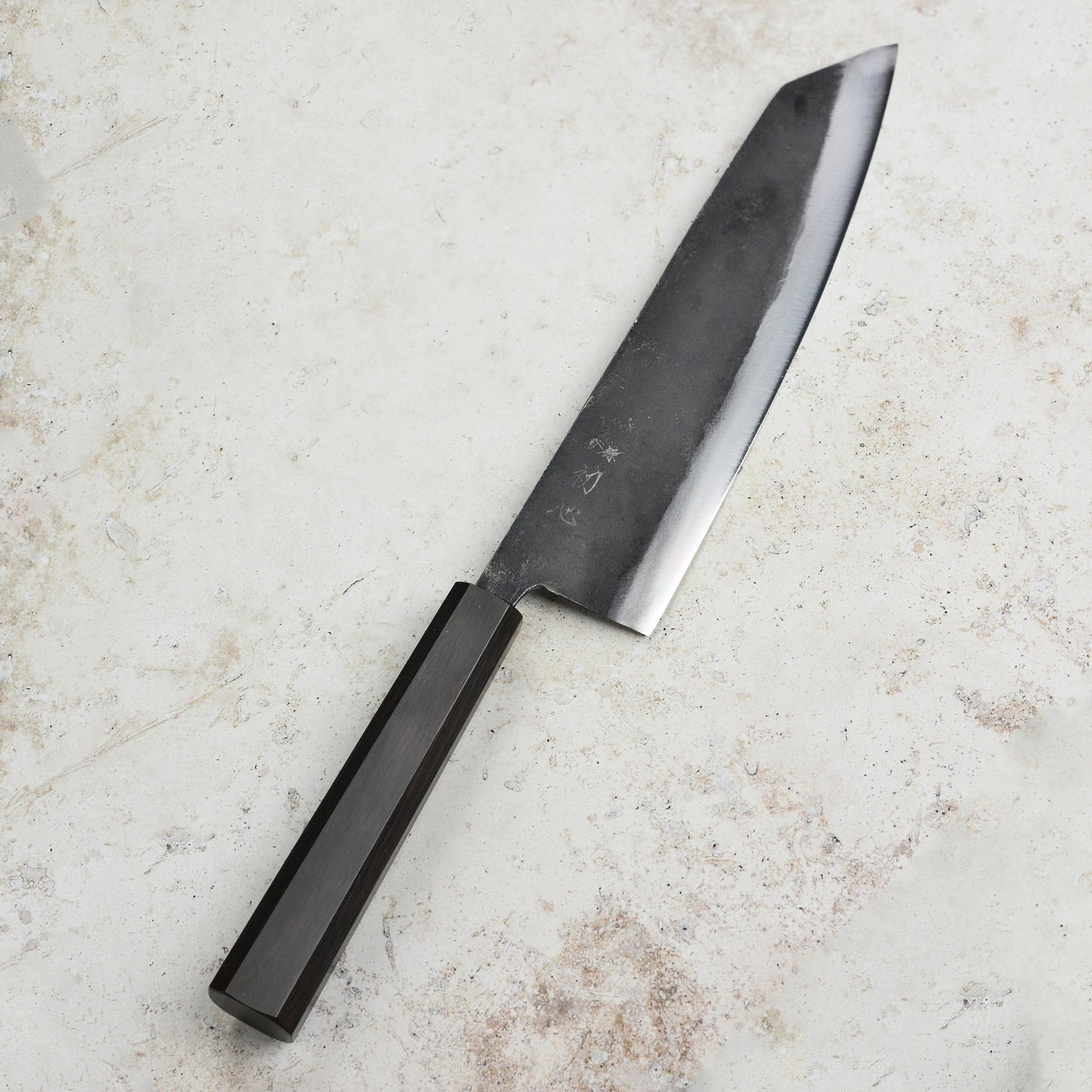 Hatsukokoro Kurogane Aogami #2 Kurouchi 8.25" Kiritsuke Gyuto, Ebony