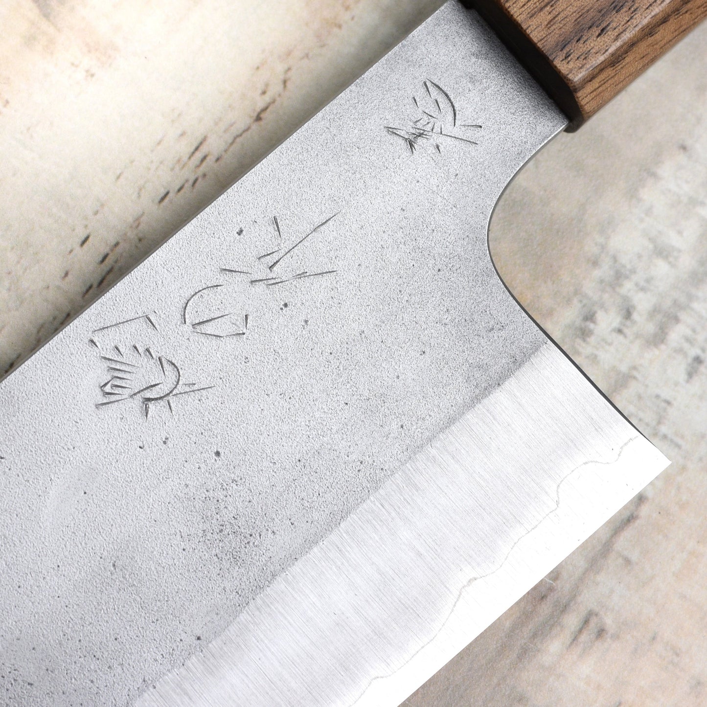 Hatono Shirogami #1 Nashiji Stainless Clad 6.7" Tall Nakiri