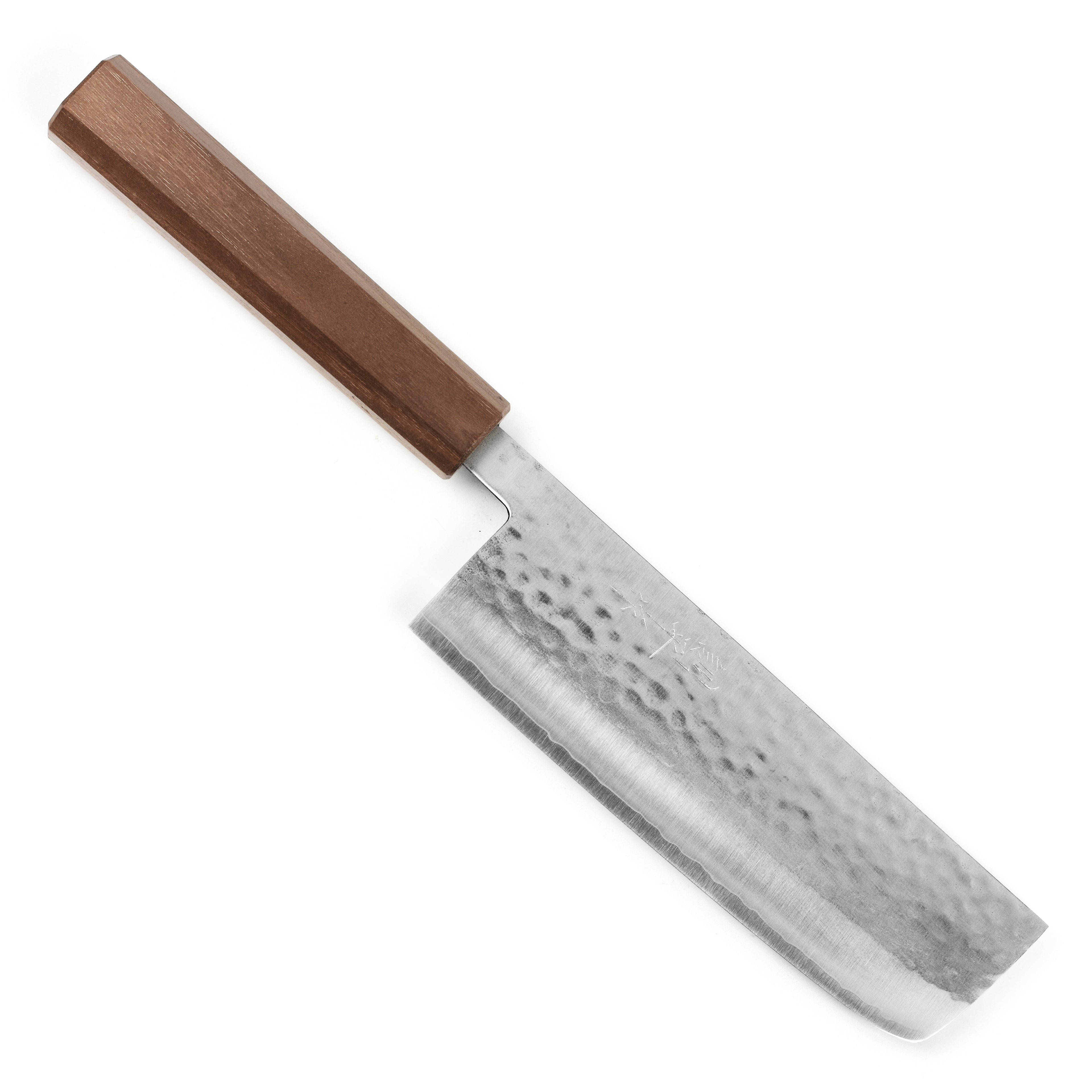 Masutani VG1 Hammered 6.7" Tall Nakiri, Octagonal Walnut Handle