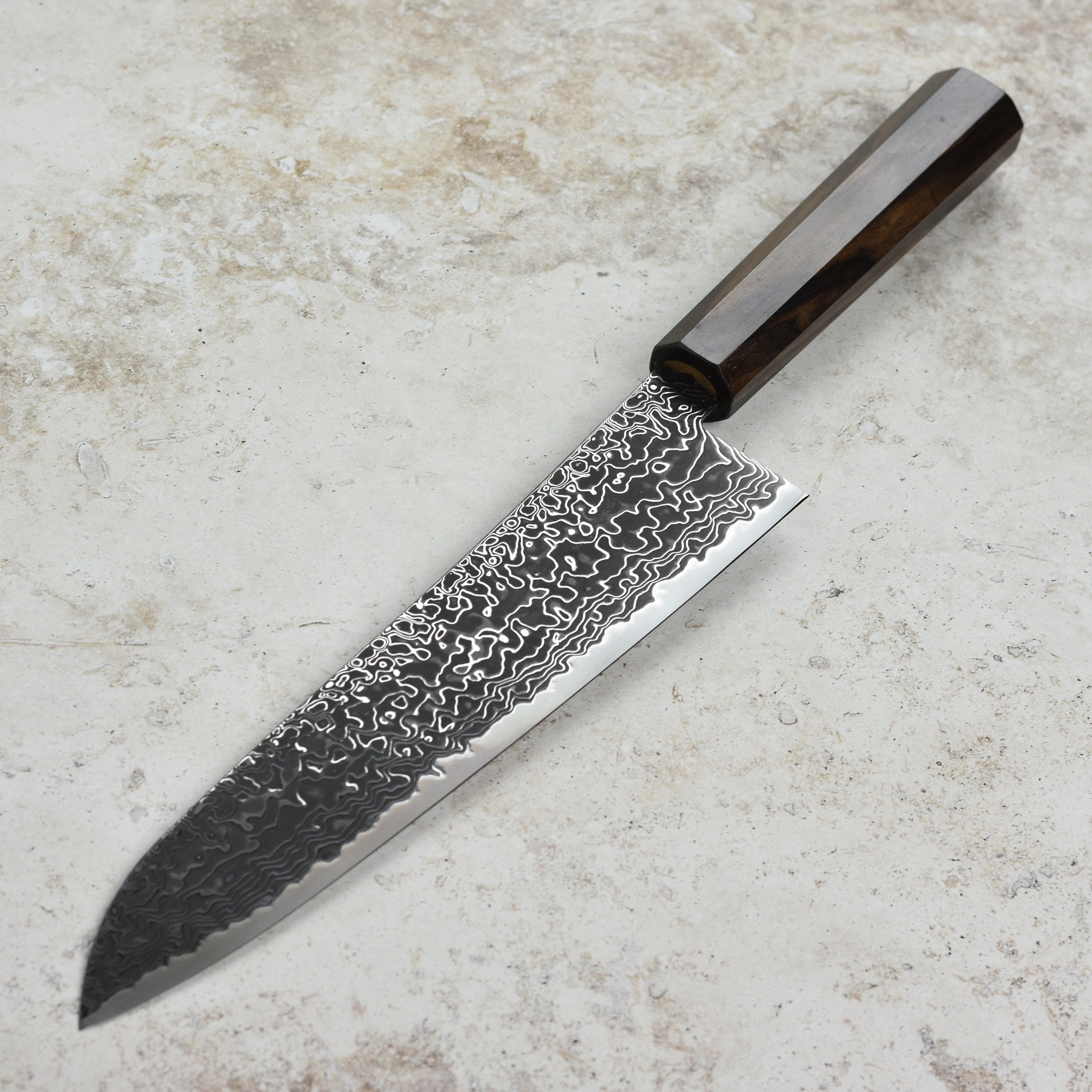 Hatsukokoro Ryuhyo SG2 Kurozome Damascus 9.4" Gyuto