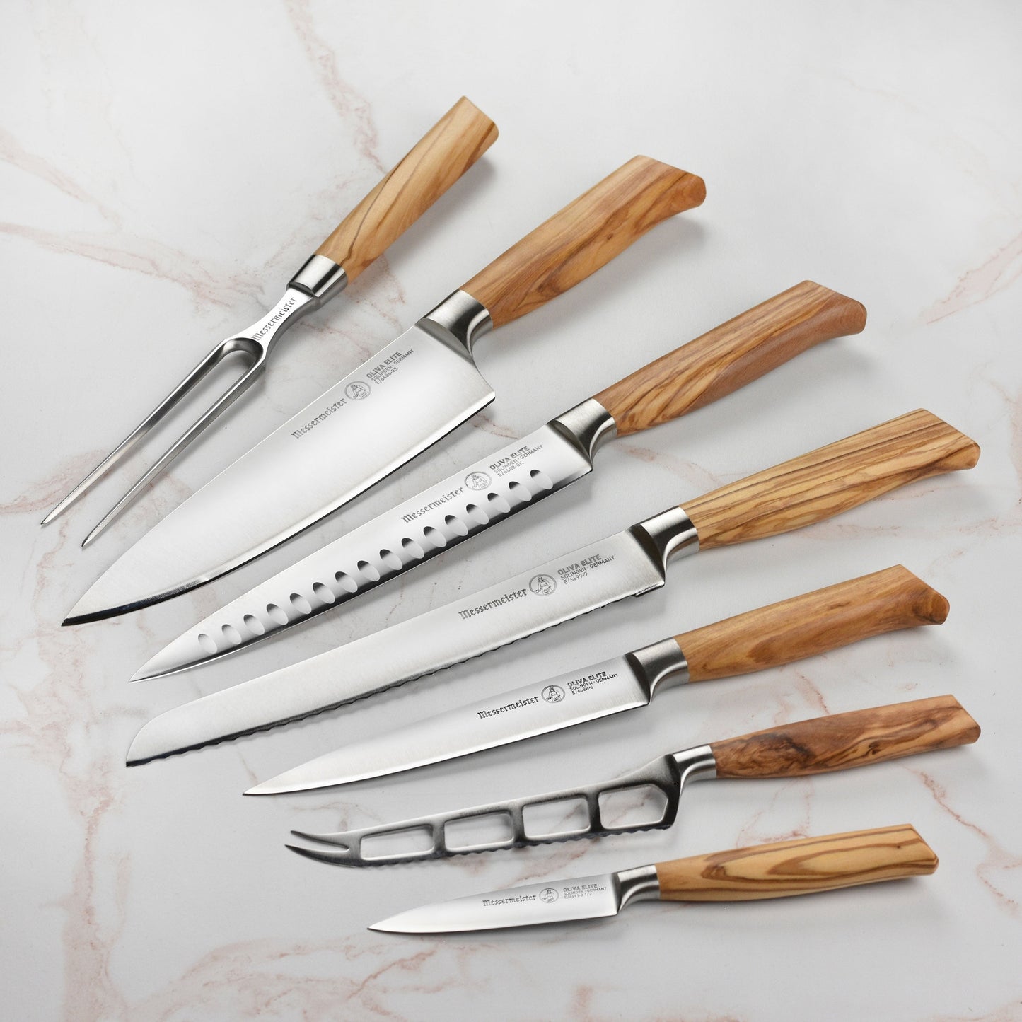 Messermeister Oliva Elite 8 Piece Magnetic Knife Block Set