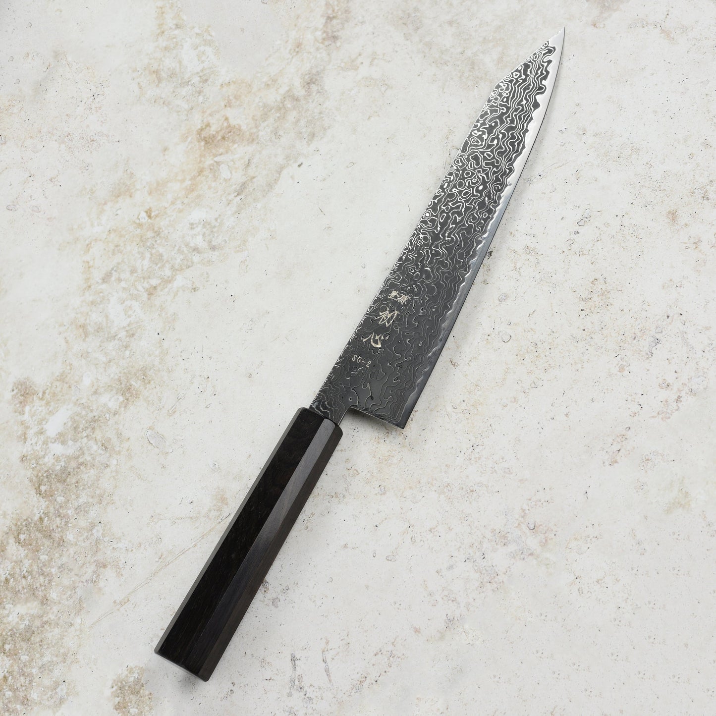 Hatsukokoro Ryuhyo SG2 Kurozome Damascus 8.25" Kiritsuke Gyuto