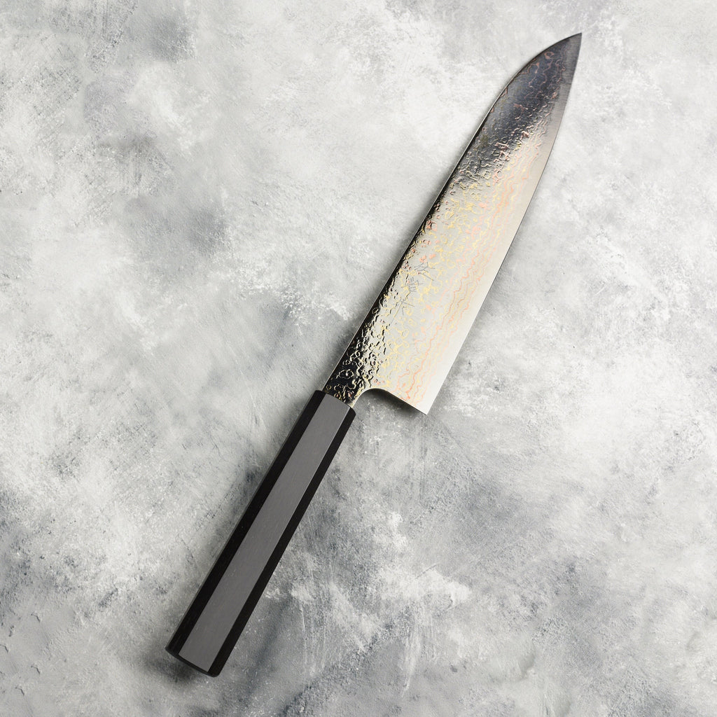 Saji Rainbow Damascus 8.25" Gyuto, Ebony