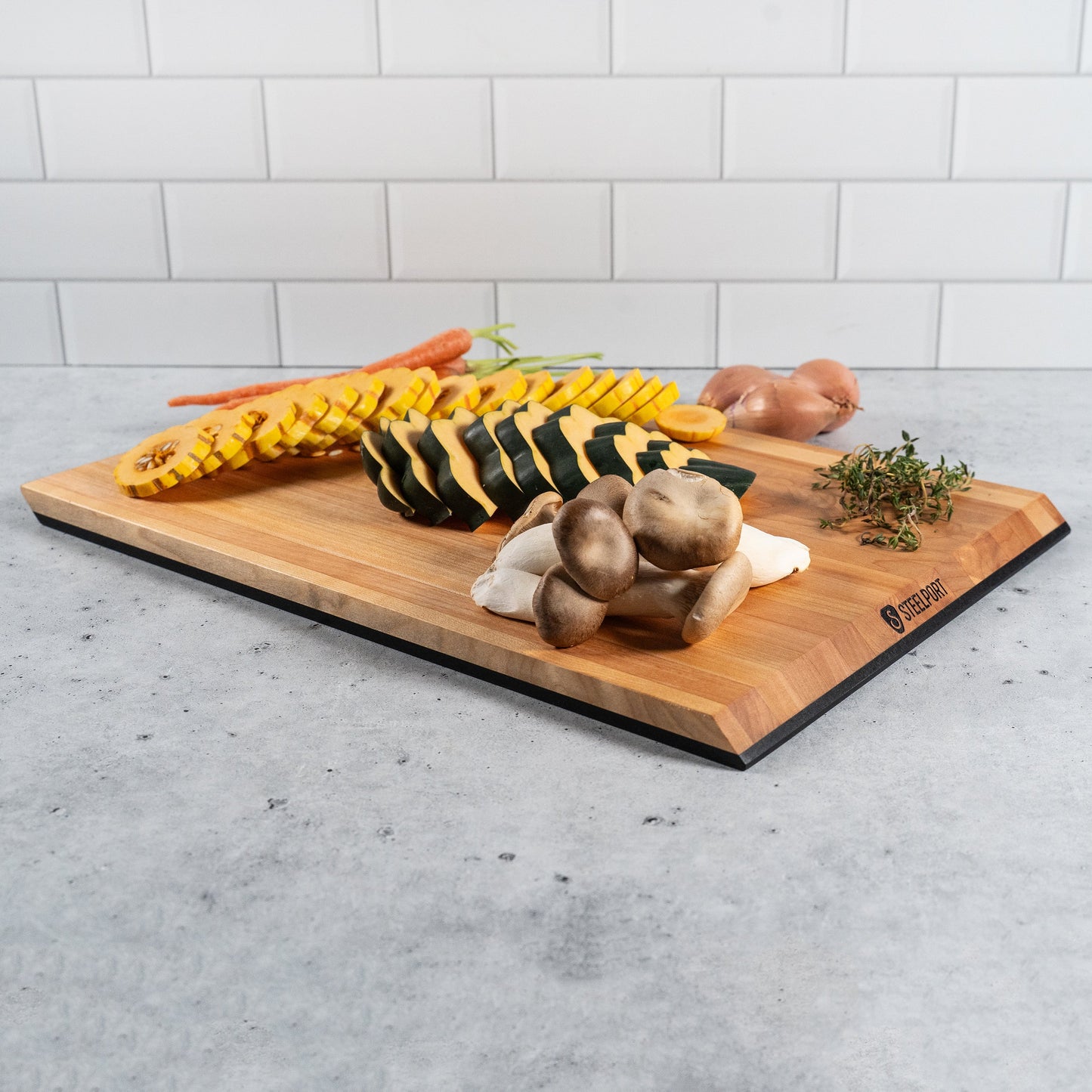Steelport SteelCore 2-in-1 Maple Cutting Board, 18x12"