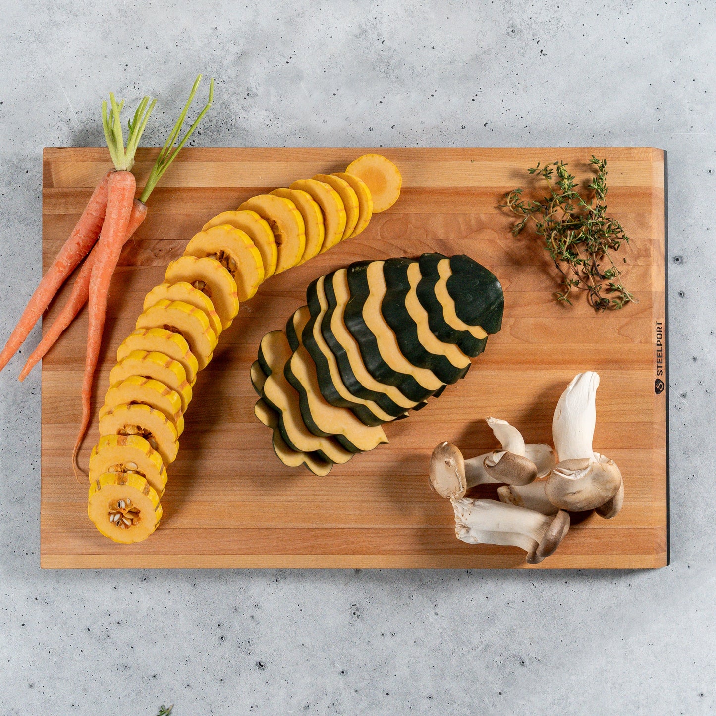 Steelport SteelCore 2-in-1 Maple Cutting Board, 18x12"