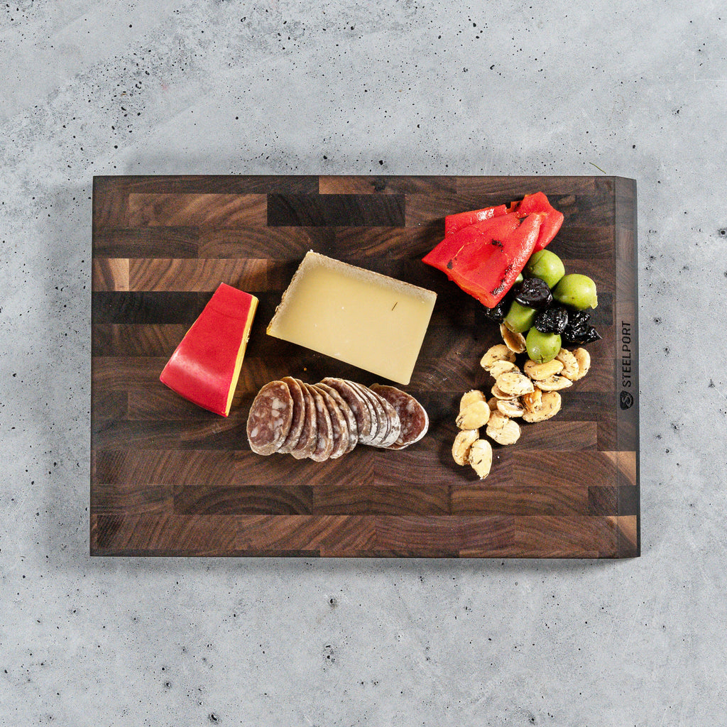 Steelport SteelCore 2-in-1 Walnut Cutting Board, 13x9"