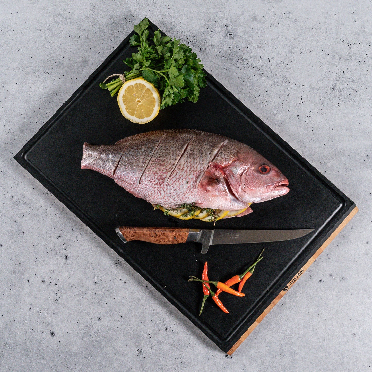 Steelport SteelCore 2-in-1 Maple Cutting Board, 18x12"