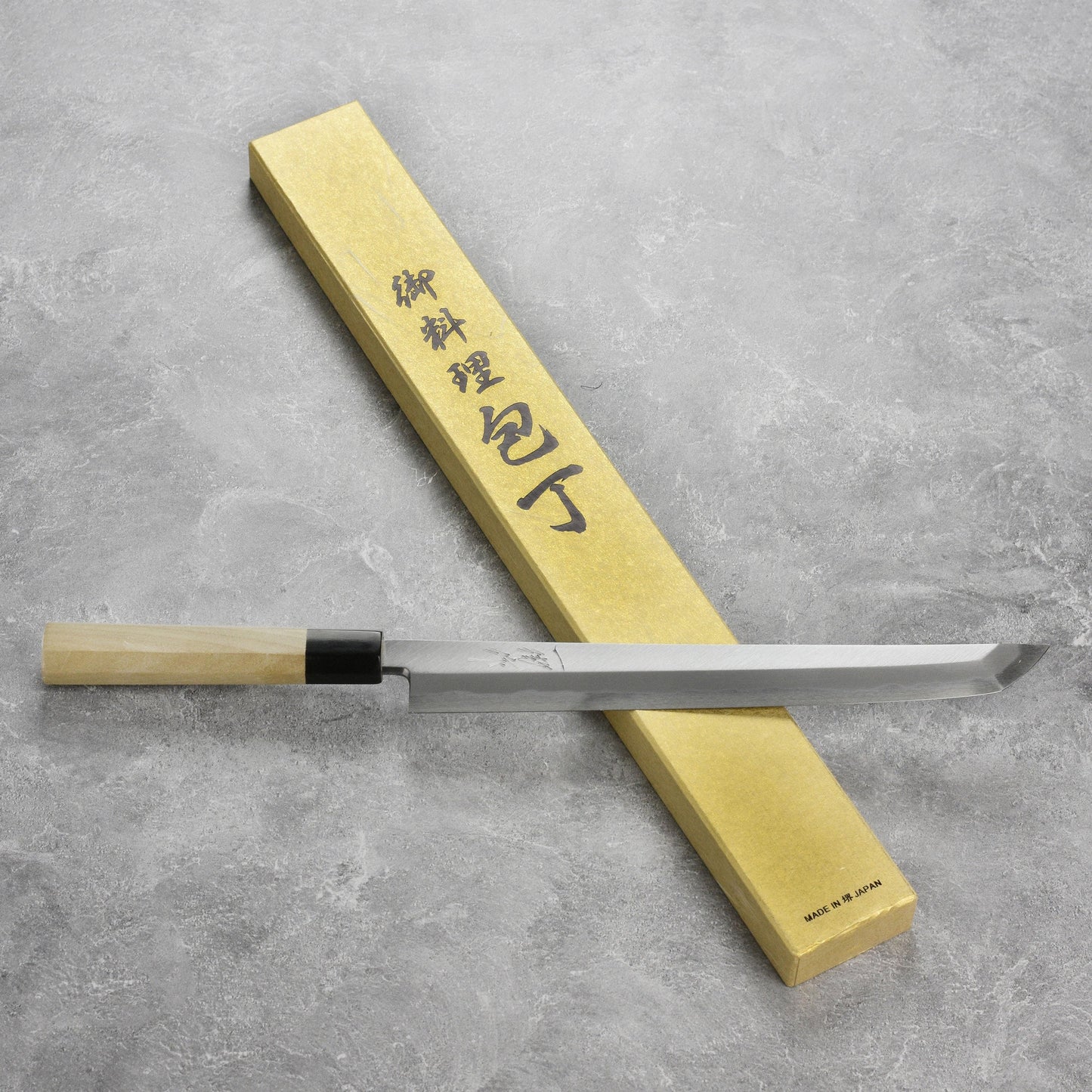 Ittetsu x Tanaka Shirogami #2 Single Bevel 10.6" Sakimaru Takohiki with Saya