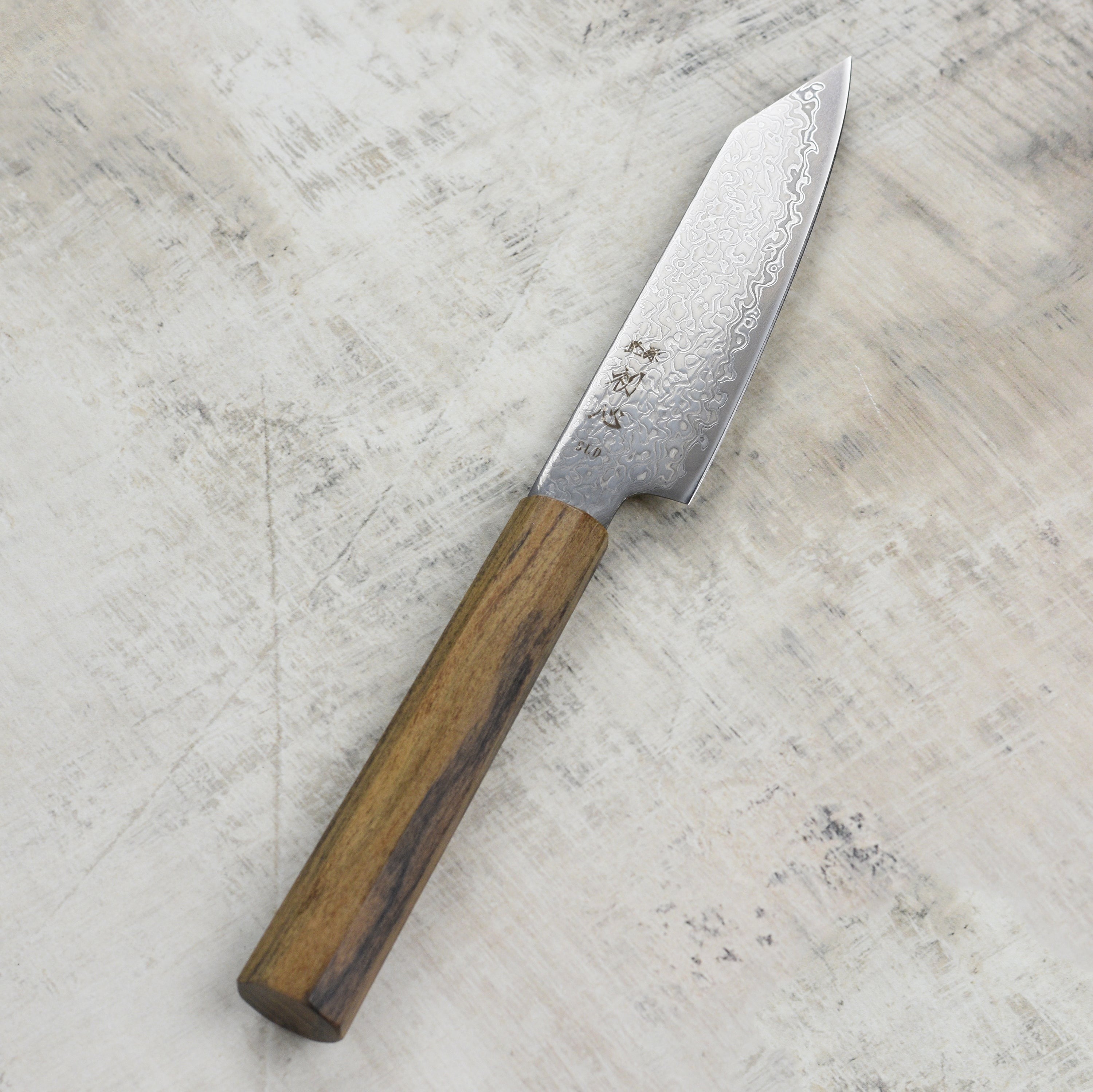 Hatsukokoro Hikari SLD Kurozome Damascus 5" Kiritsuke Petty