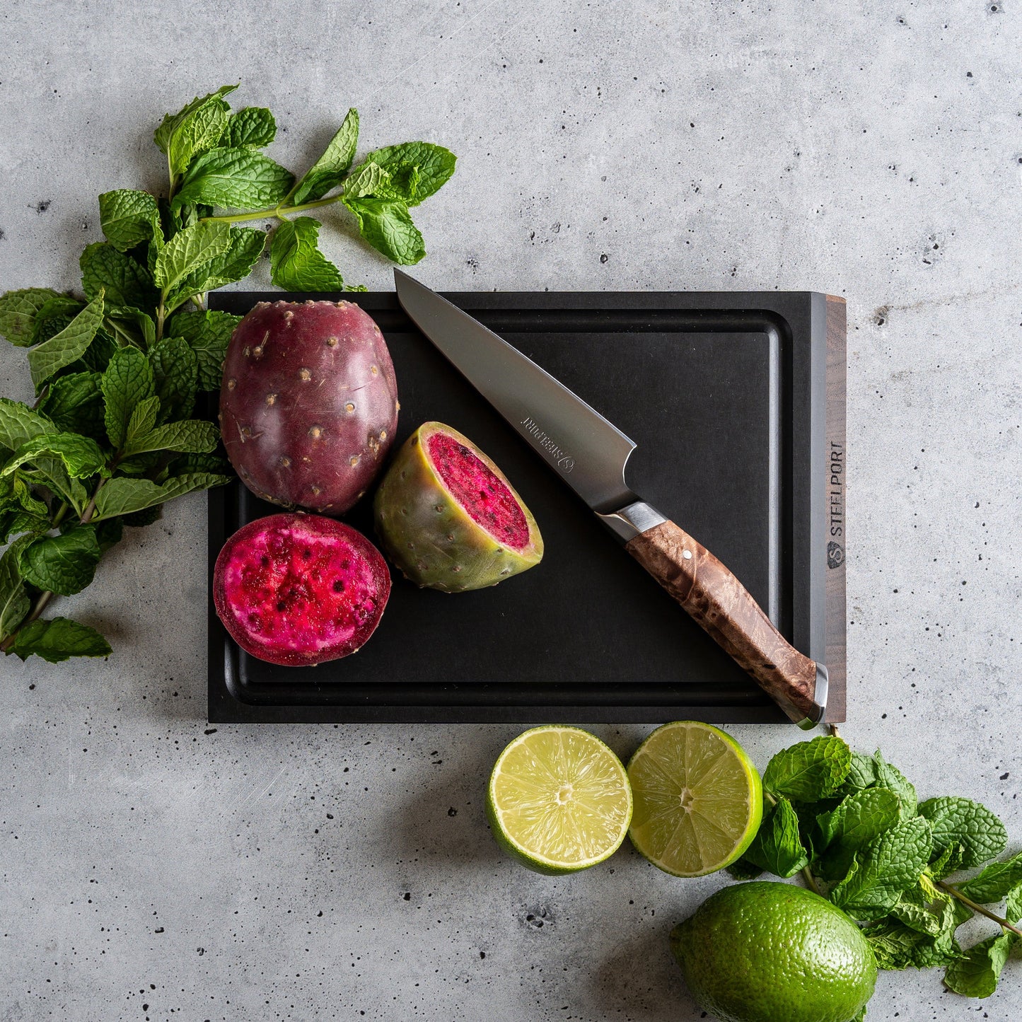 Steelport SteelCore 2-in-1 Walnut Cutting Board, 9x6"